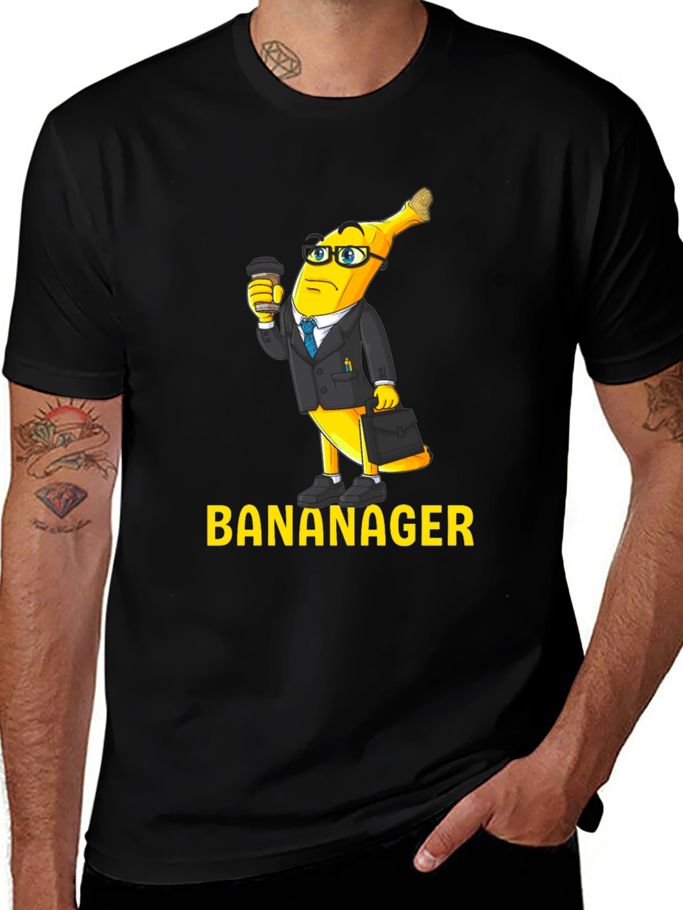 Variant 21 of Bananager Funny Banana Manager Graphic Tee