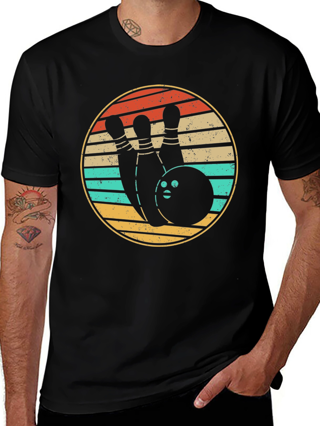 Variant 27 of Retro Bowling Strike T-Shirt