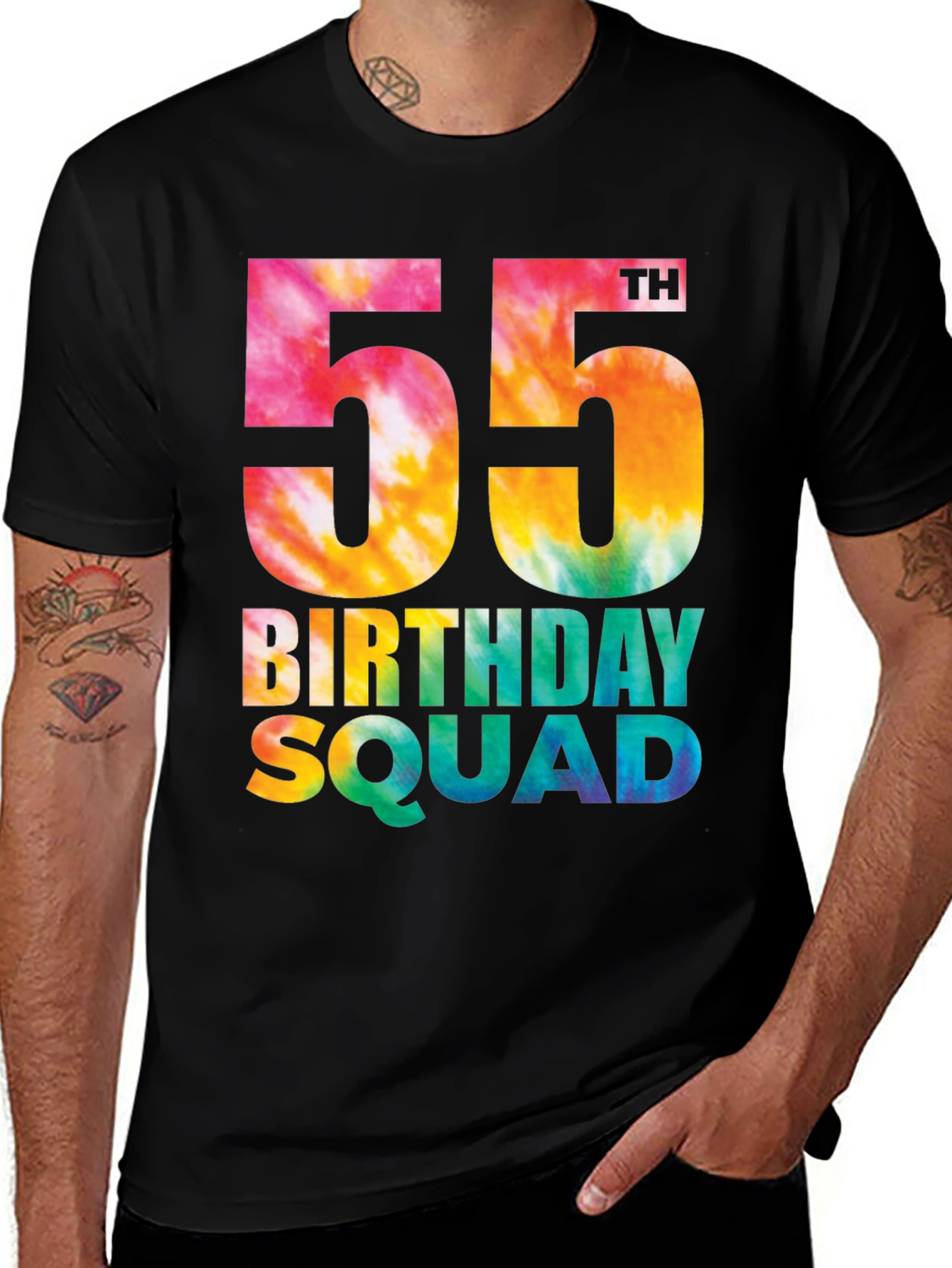Variant 29 of 55th Birthday Squad Tie Dye T-Shirt
