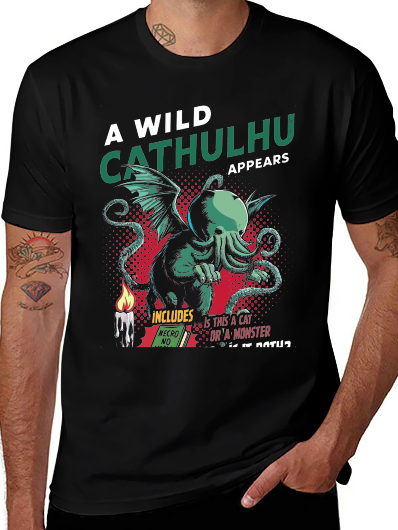 Variant 2 of Wild Cathulhu Graphic T-Shirt