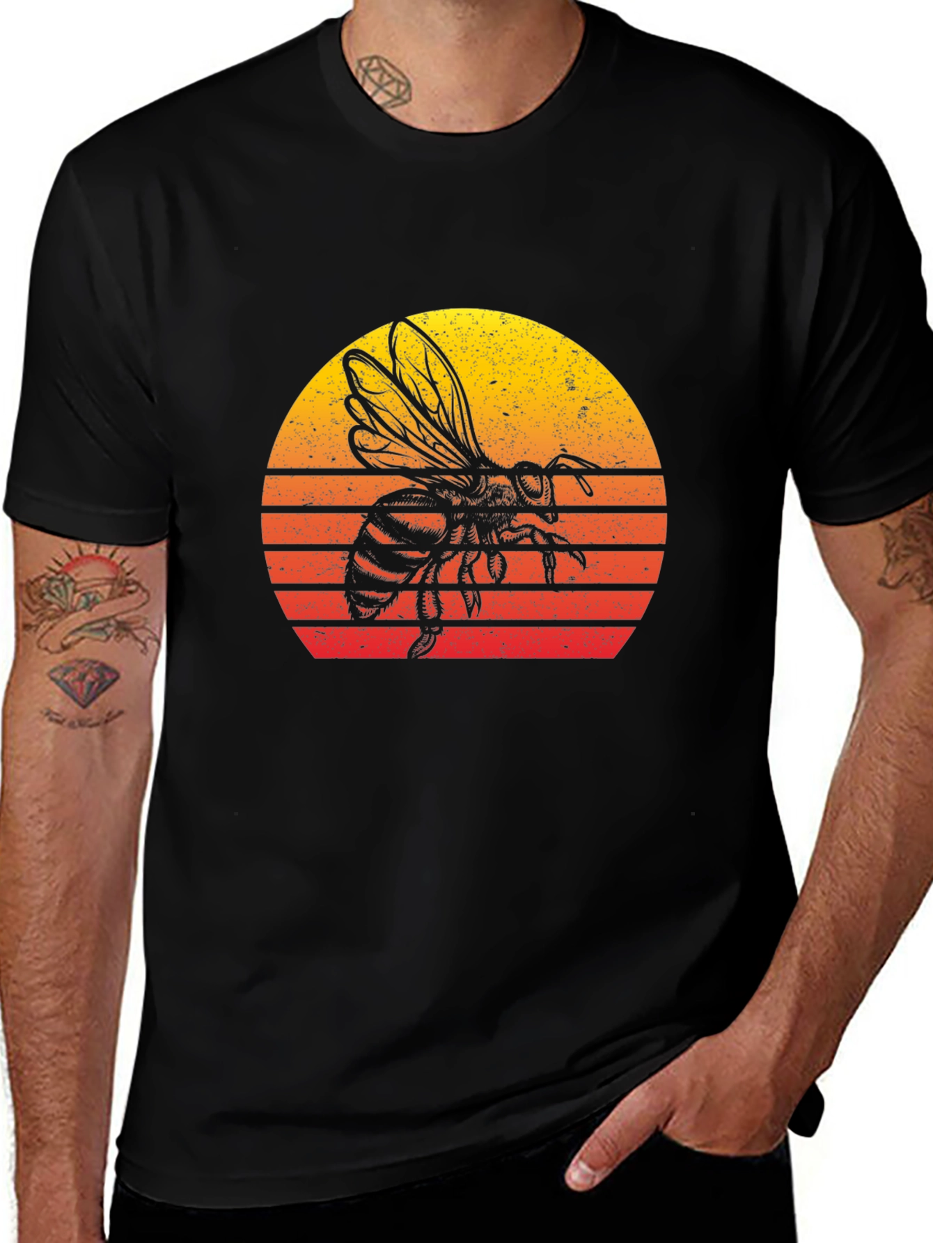 Variant 28 of Vintage Bee Sunset Graphic Tee