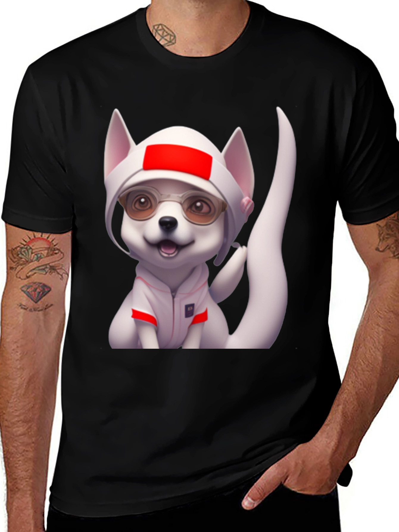 Variant 23 of Dog Cartoon Character Graphic Tee