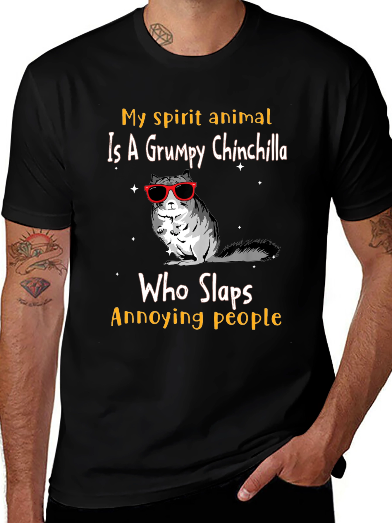 Variant 6 of Grumpy Chinchilla Spirit Animal T-Shirt