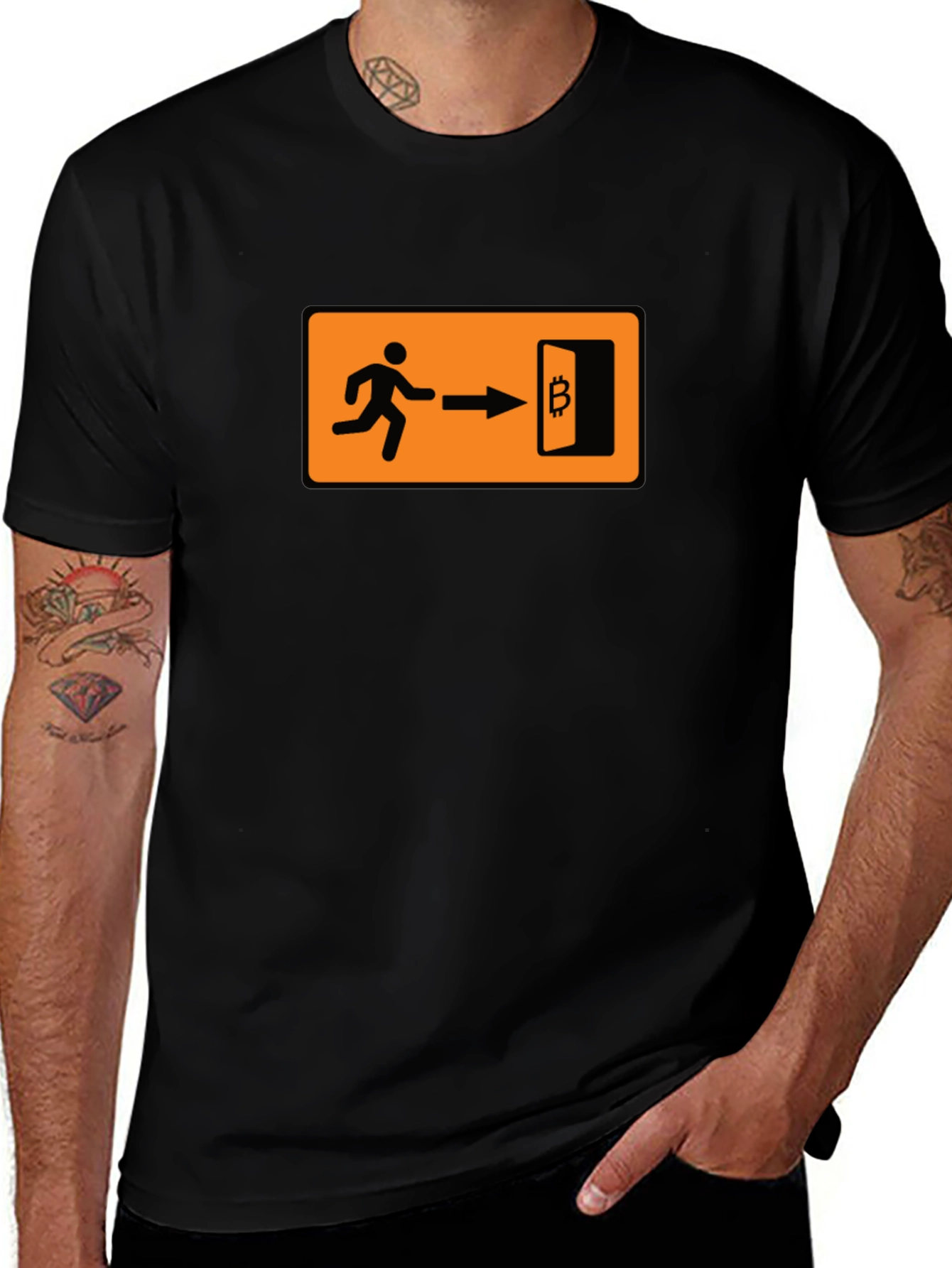 Variant 2 of Bitcoin Exit Strategy Graphic T-Shirt