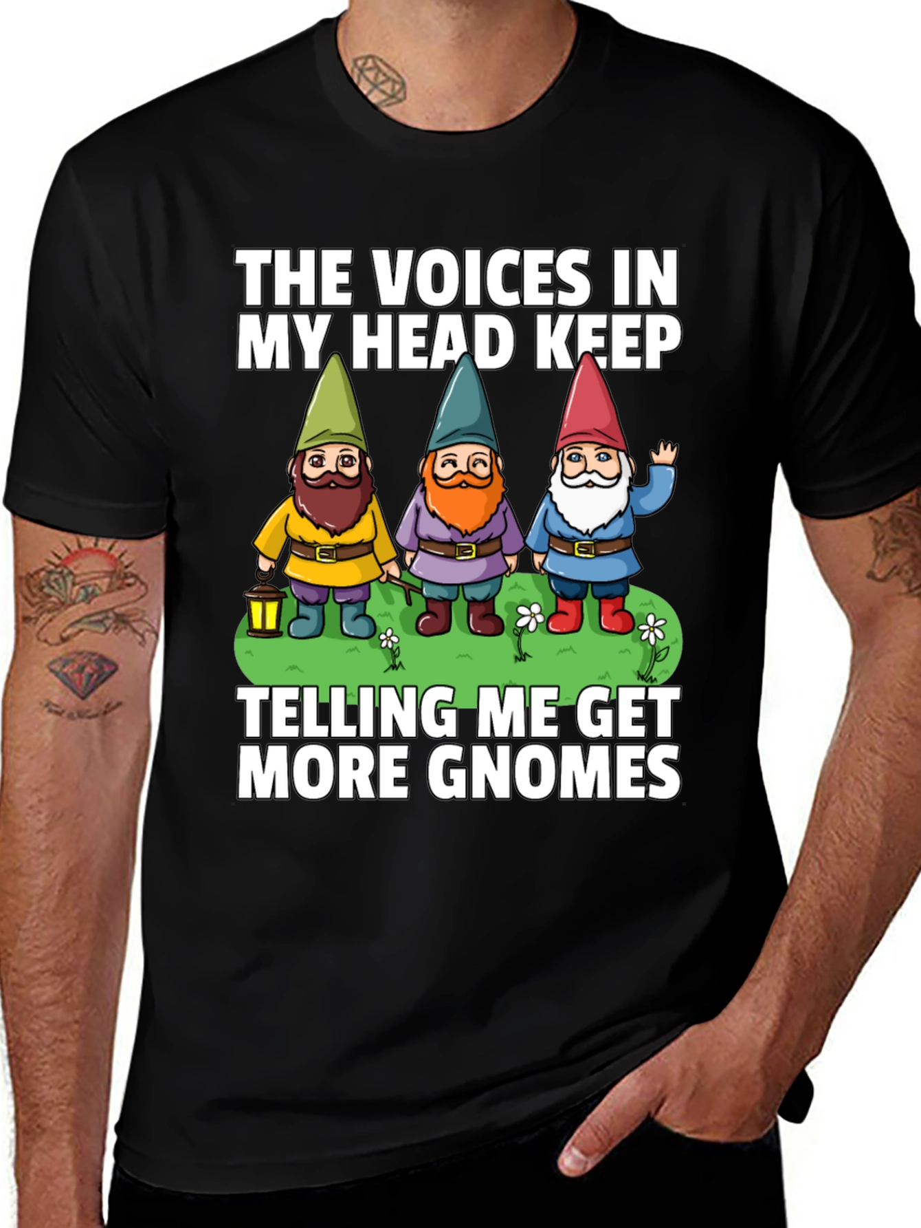 Variant 16 of Voices In My Head Gnomes T-Shirt - Funny Garden Lover Tee