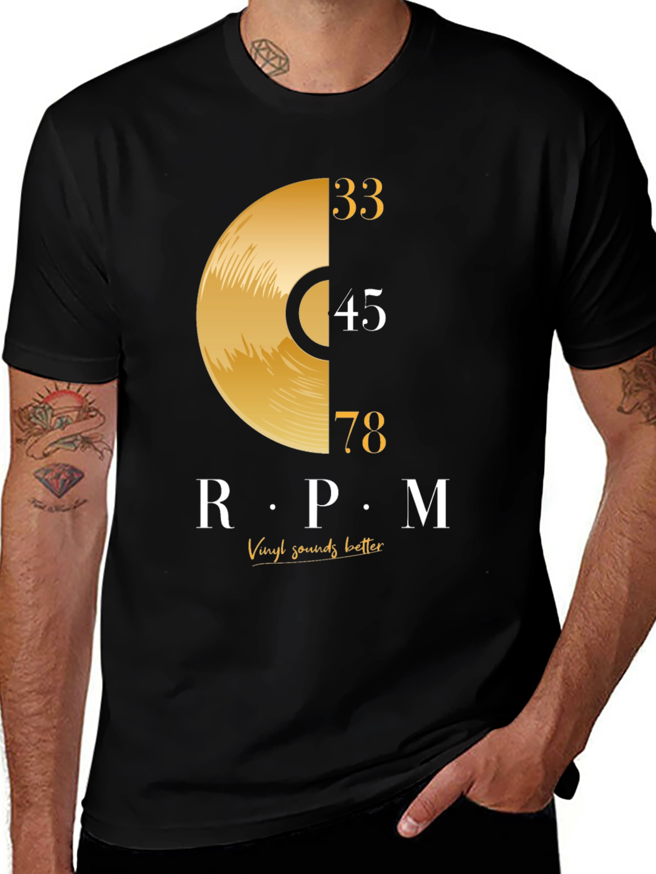 Variant 19 of Vintage Vinyl Record Music Lover T-Shirt