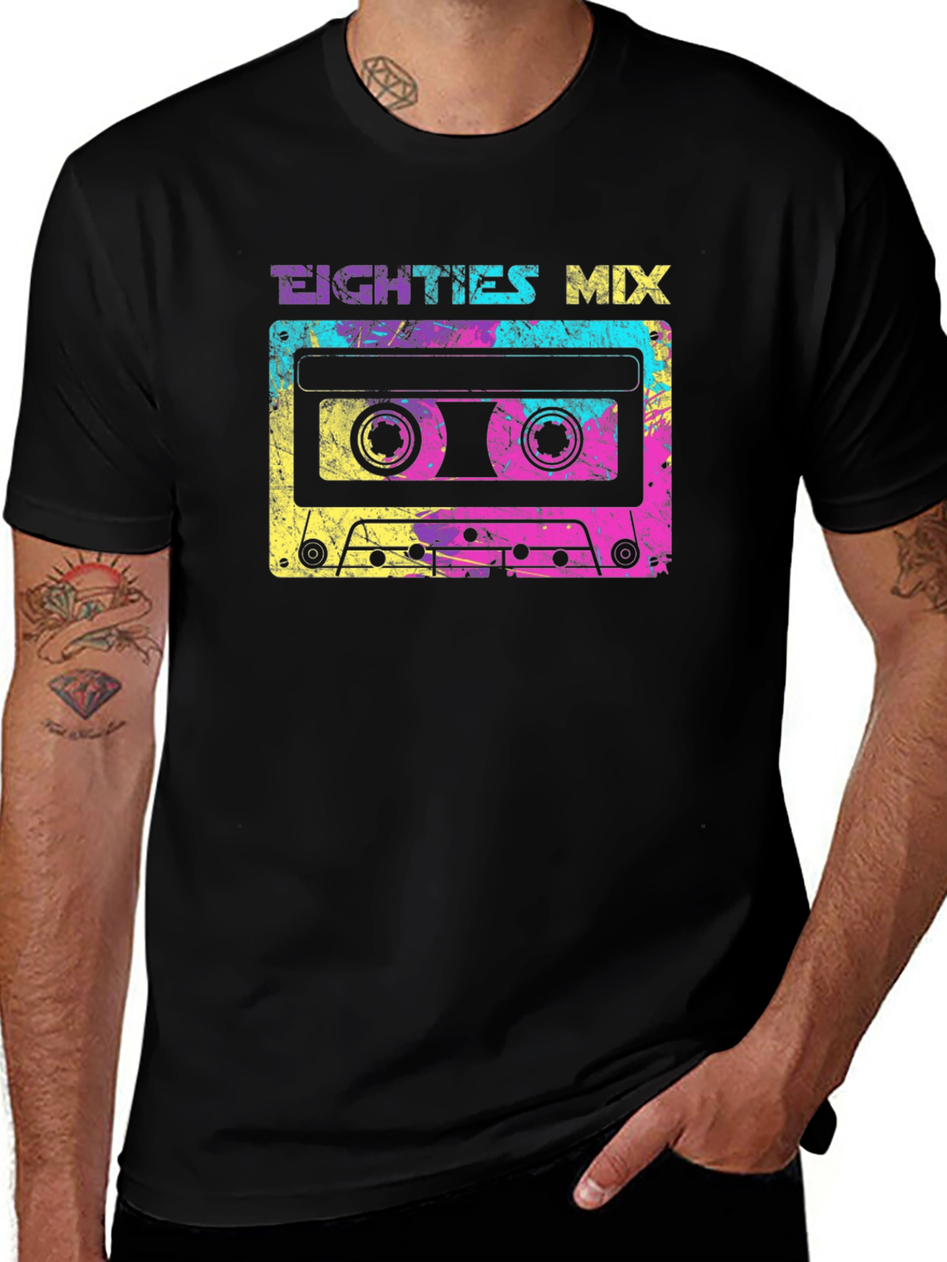 Variant 19 of 80's Mix Cassette Tape Graphic Tee - Retro Style