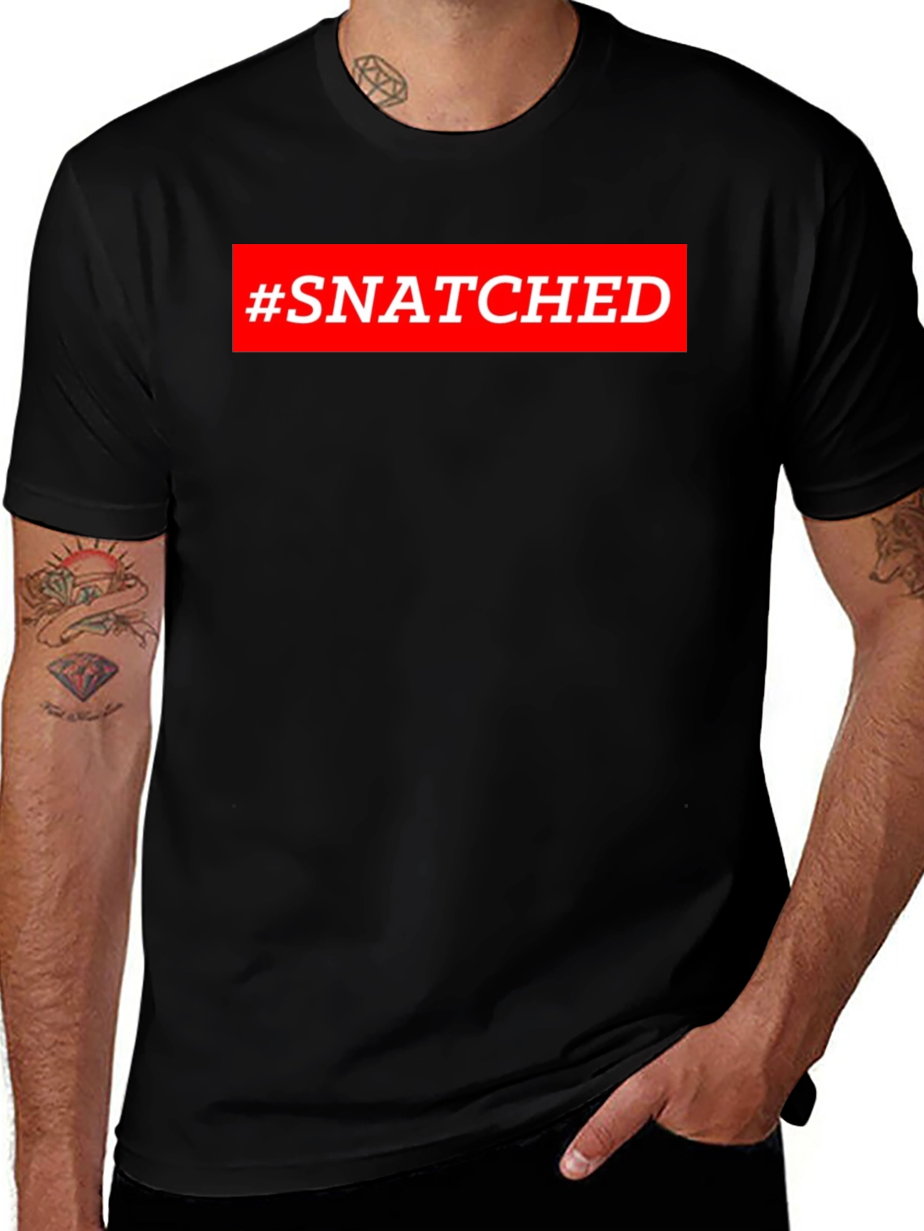 Variant 28 of #Snatched Graphic Tee - Trendy Short Sleeve T-Shirt