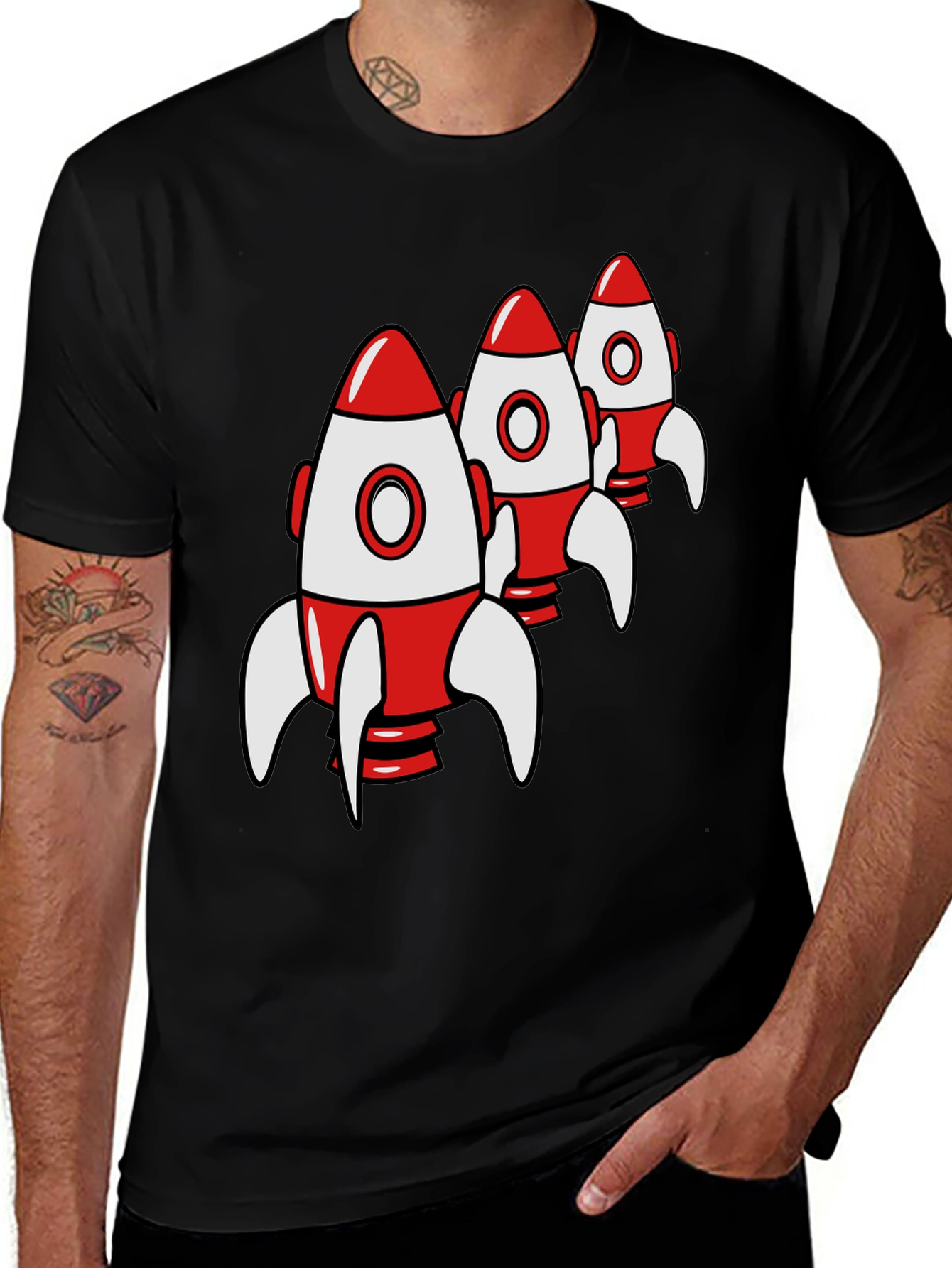Variant 3 of Rocket Launch Graphic T-Shirt