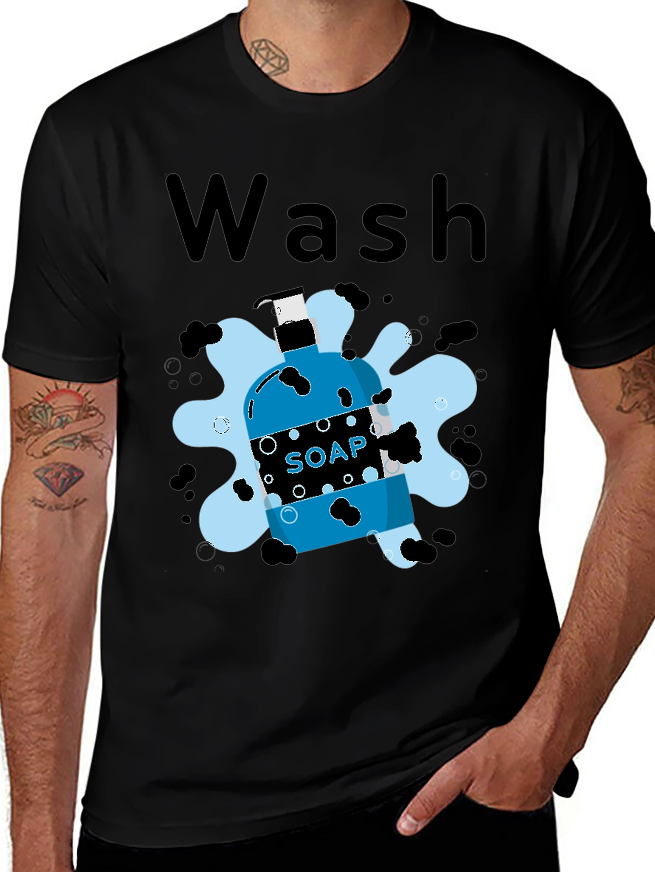Variant 10 of Wash Soap T-Shirt - Stay Clean & Fresh