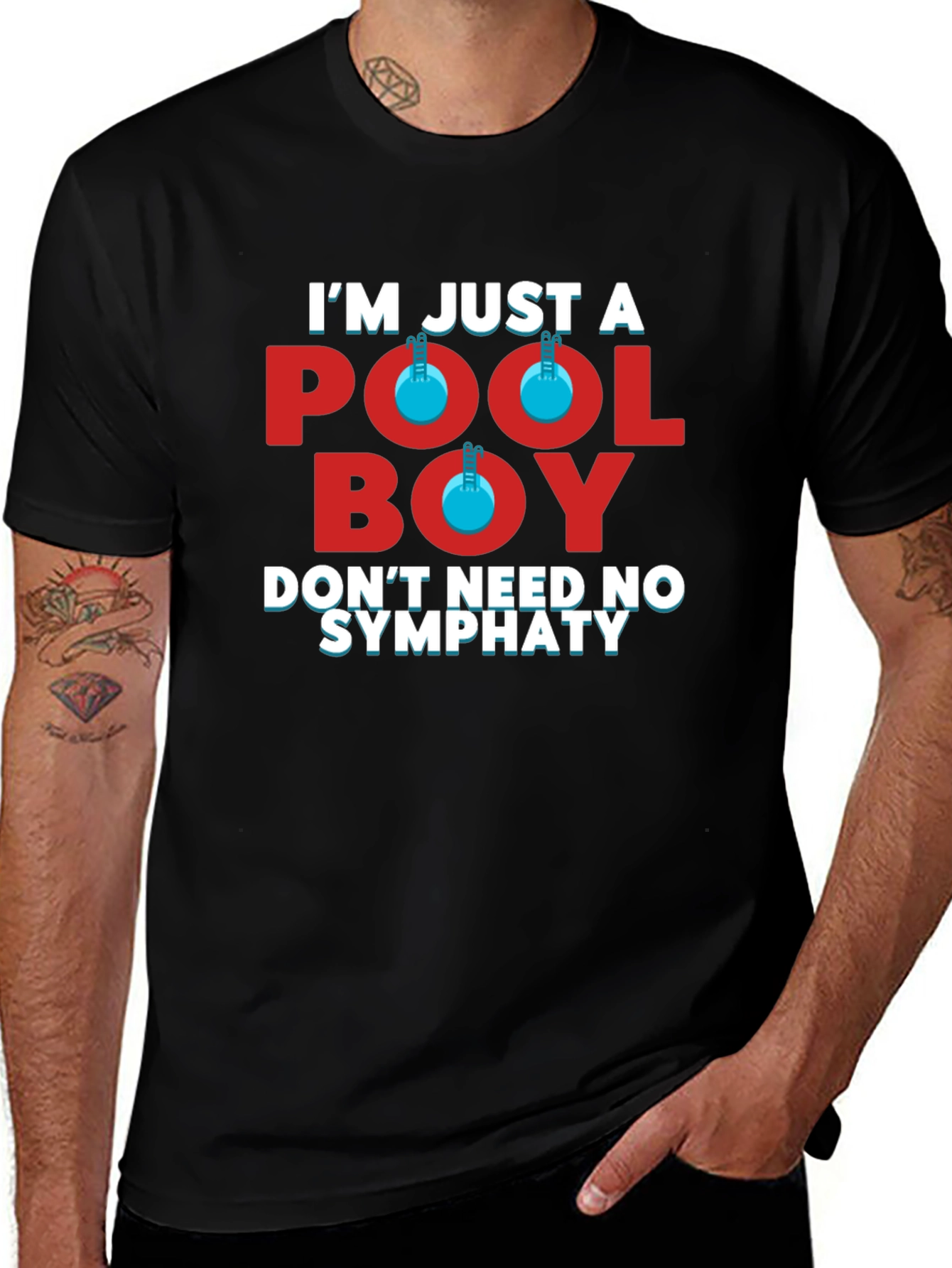 Variant 6 of Pool Boy Graphic Tee - Don't Need No Sympathy