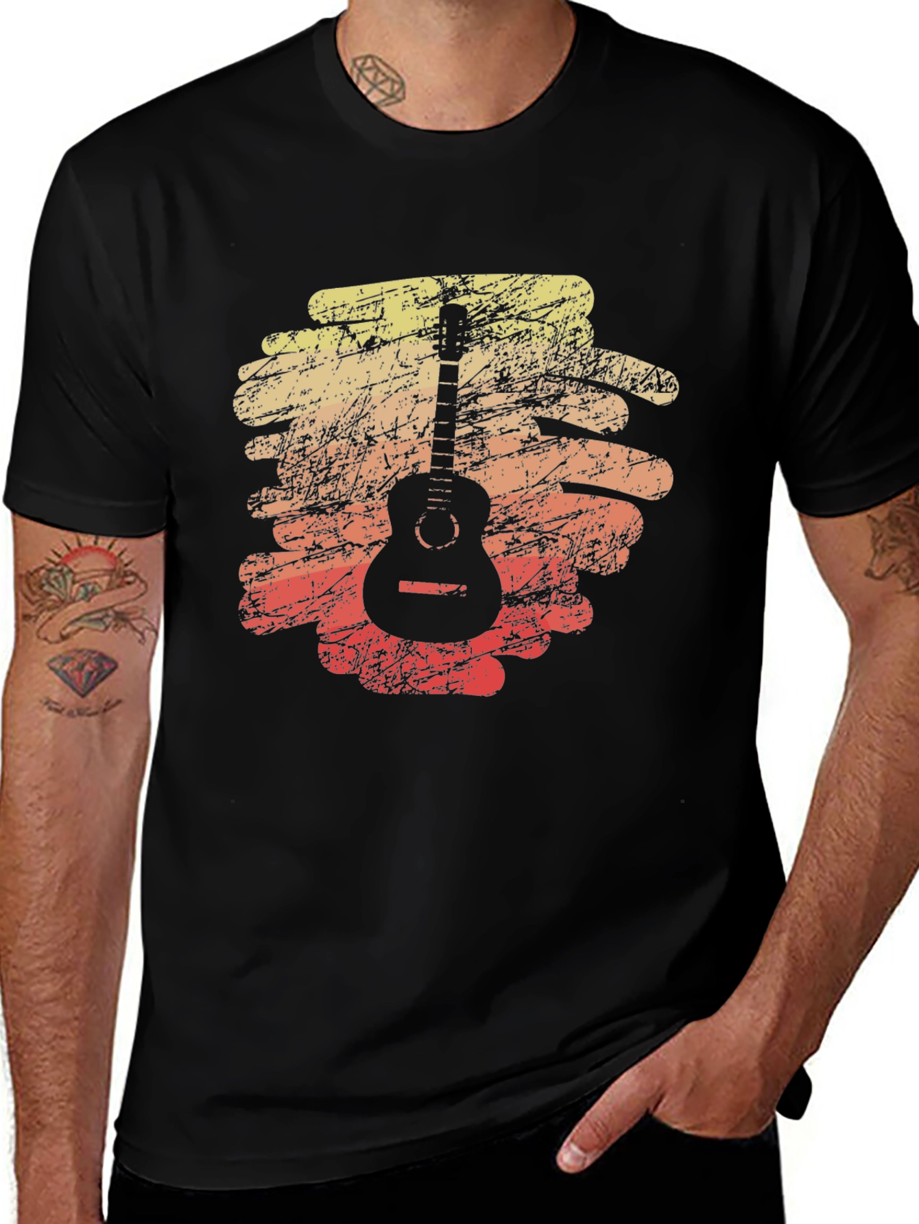 Variant 15 of Retro Guitar Graphic Tee - Vintage Style Music T-Shirt