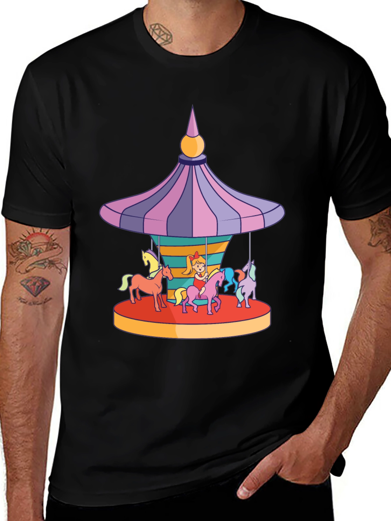 Variant 25 of Carousel Horse T-Shirt - Fun & Unique Design