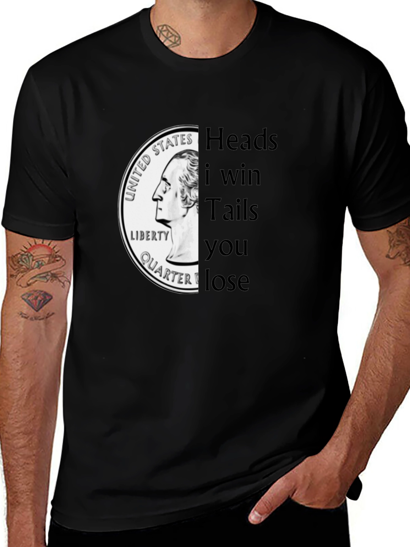 Variant 20 of Heads I Win, Tails You Lose - Graphic T-Shirt