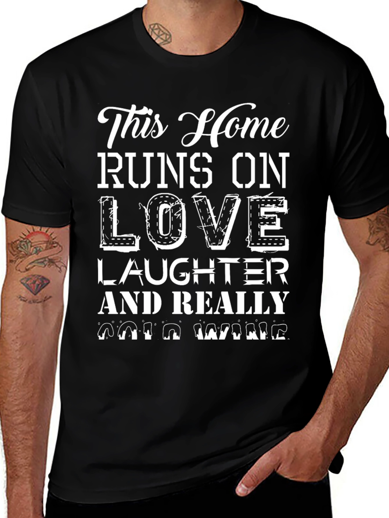Variant 4 of Home Runs on Love, Laughter & Wine T-Shirt