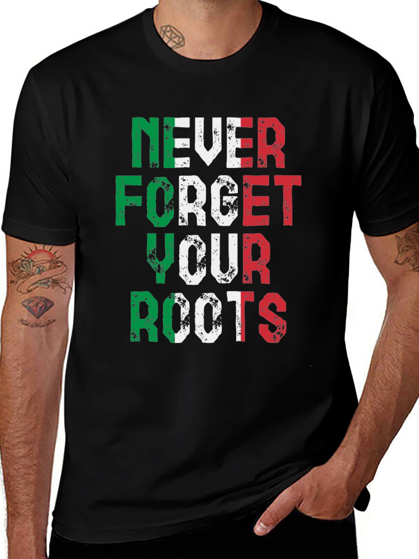 Variant 8 of Never Forget Your Roots T-Shirt Italian Pride