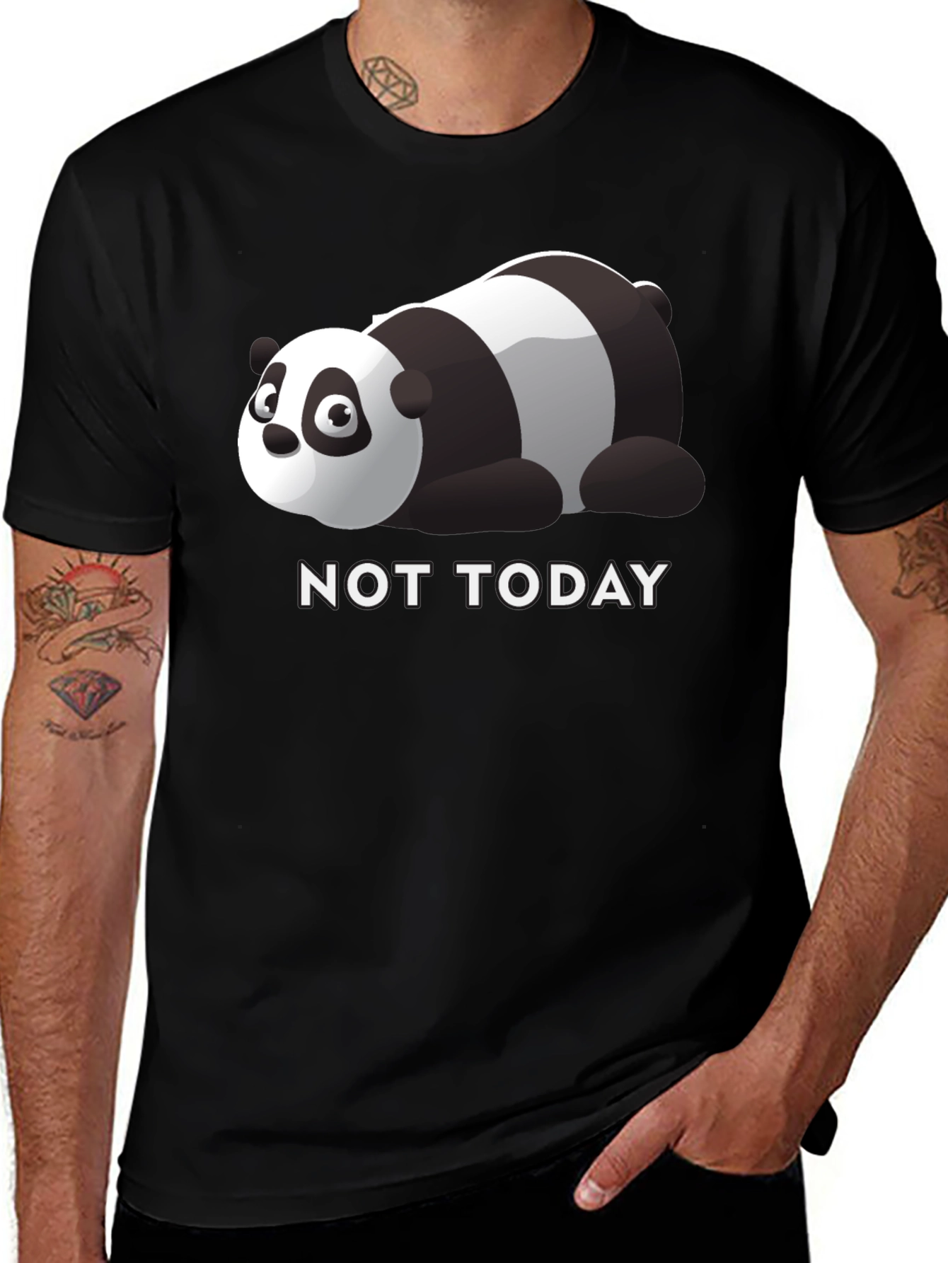 Variant 4 of Lazy Panda 'Not Today' Graphic Tee