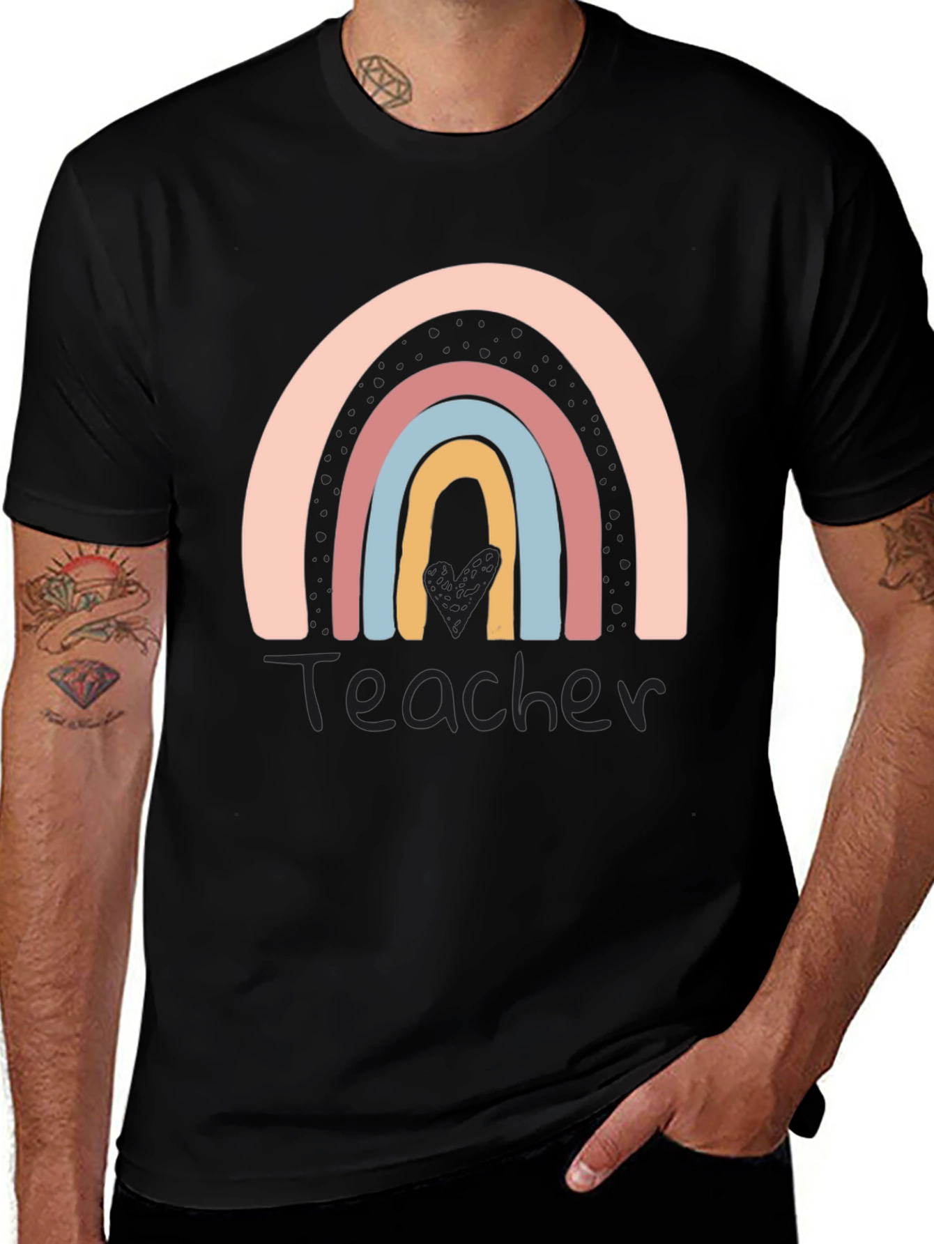 Variant 25 of Teacher Rainbow Graphic Tee - Cute Back to School Shirt