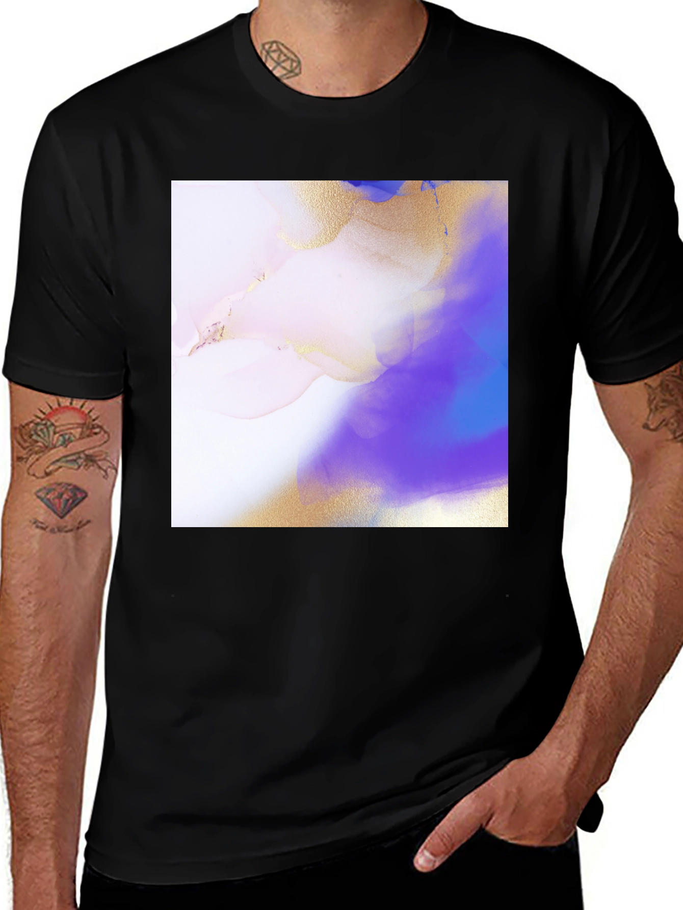 Variant 13 of Abstract Art Black T-Shirt - Unique Design