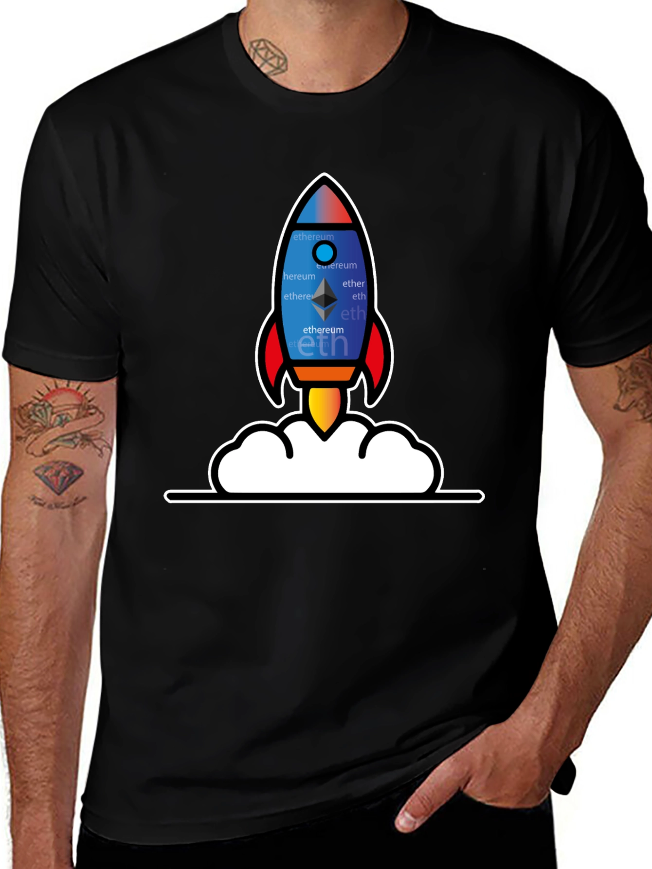 Ethereum Rocket T-Shirt - Crypto Moonshot
