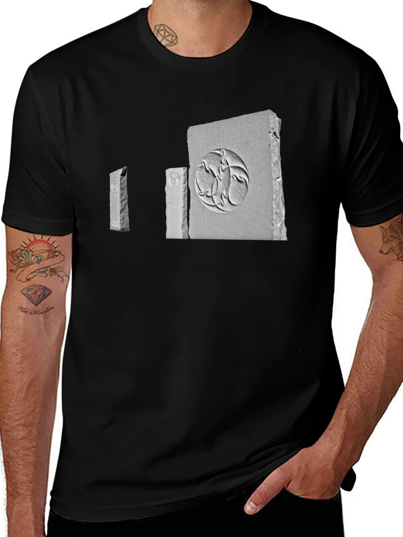 Variant 12 of Monolith Graphic Tee - Modern Black Cotton T-Shirt