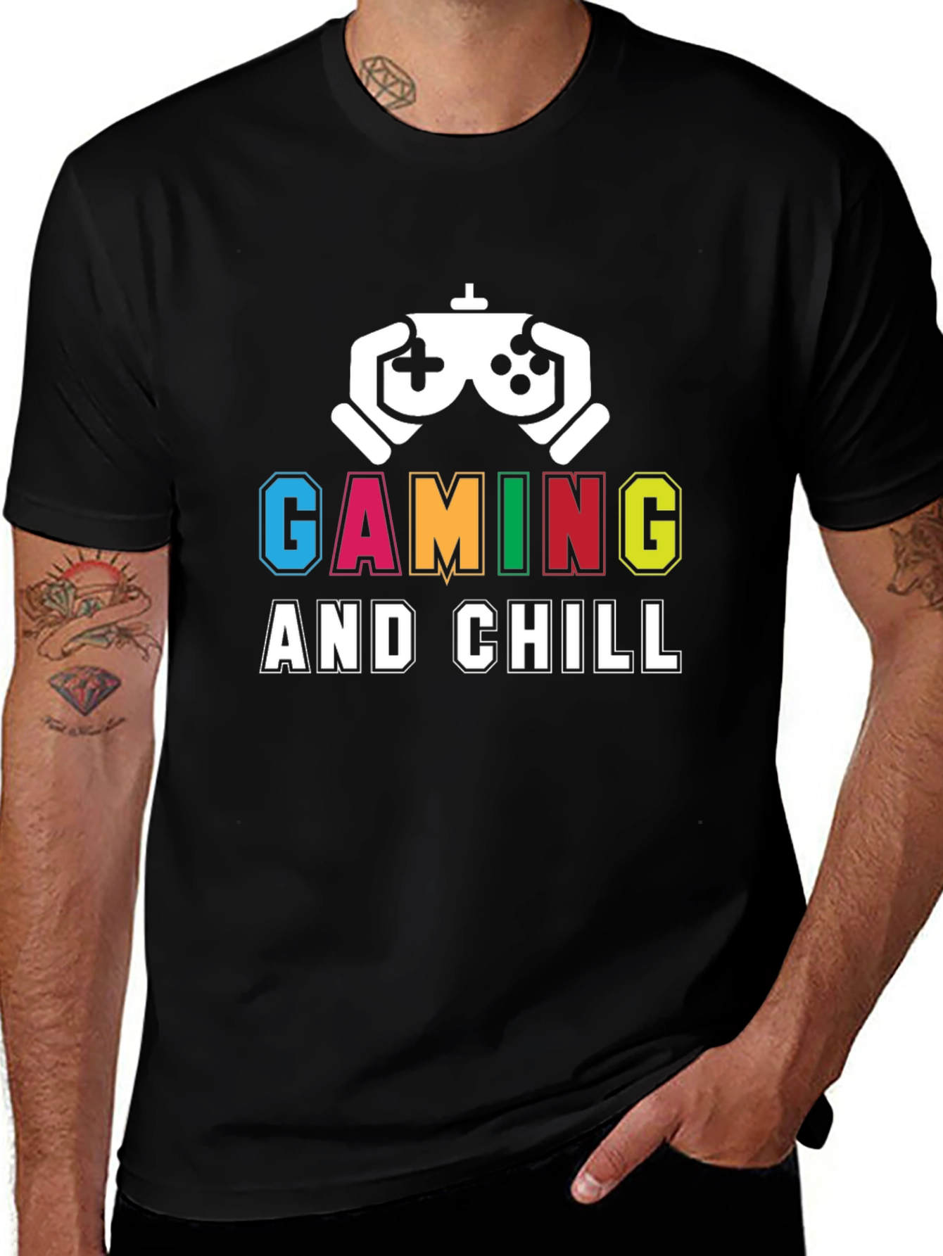 Variant 16 of Gaming and Chill Graphic Tee