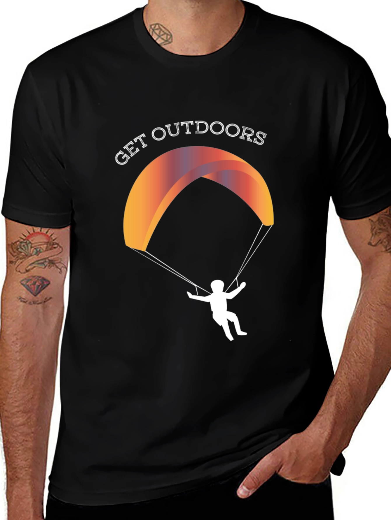 Variant 21 of Get Outdoors Paragliding T-Shirt