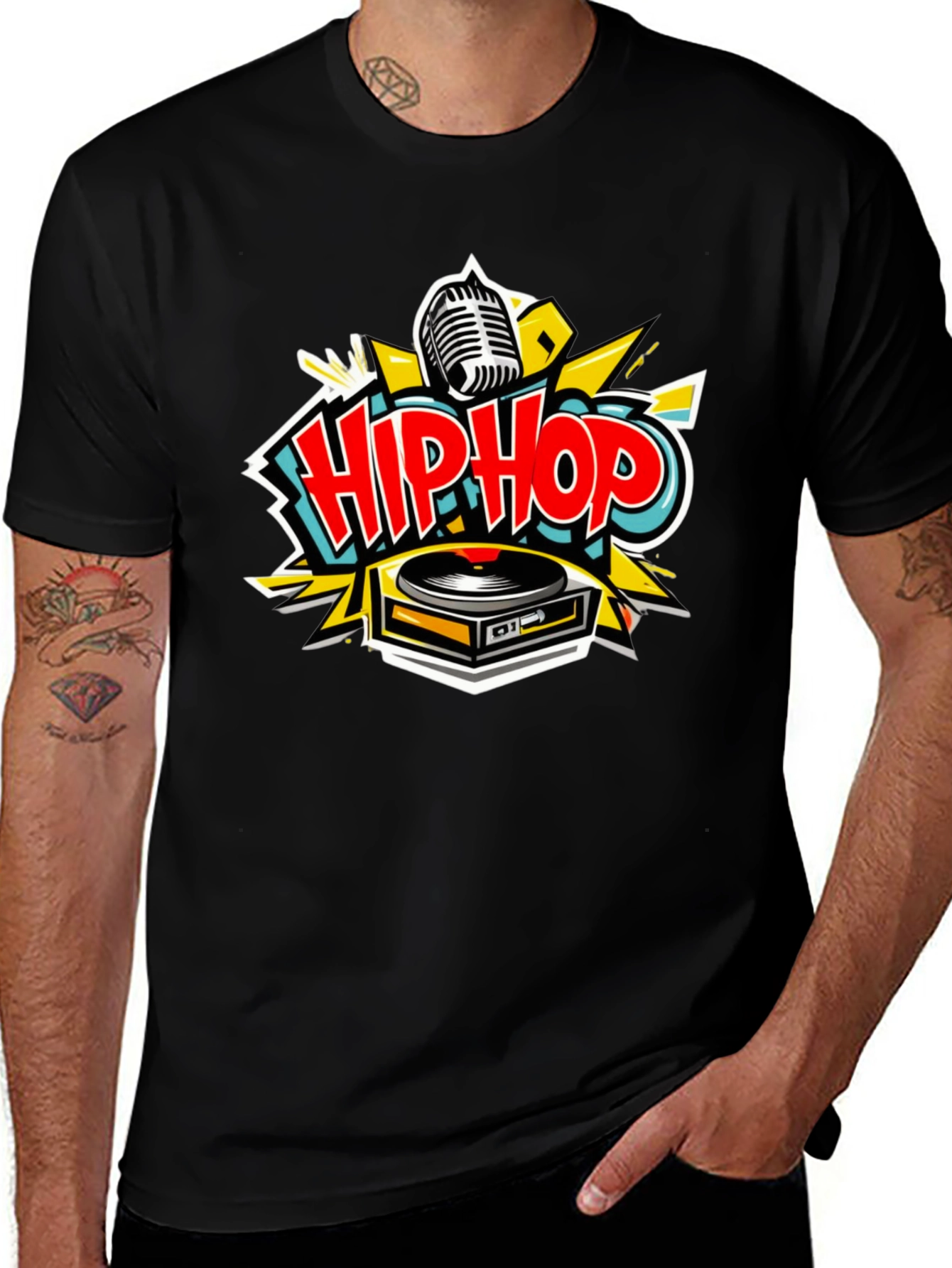Variant 12 of Hip Hop Graphic Print T-Shirt