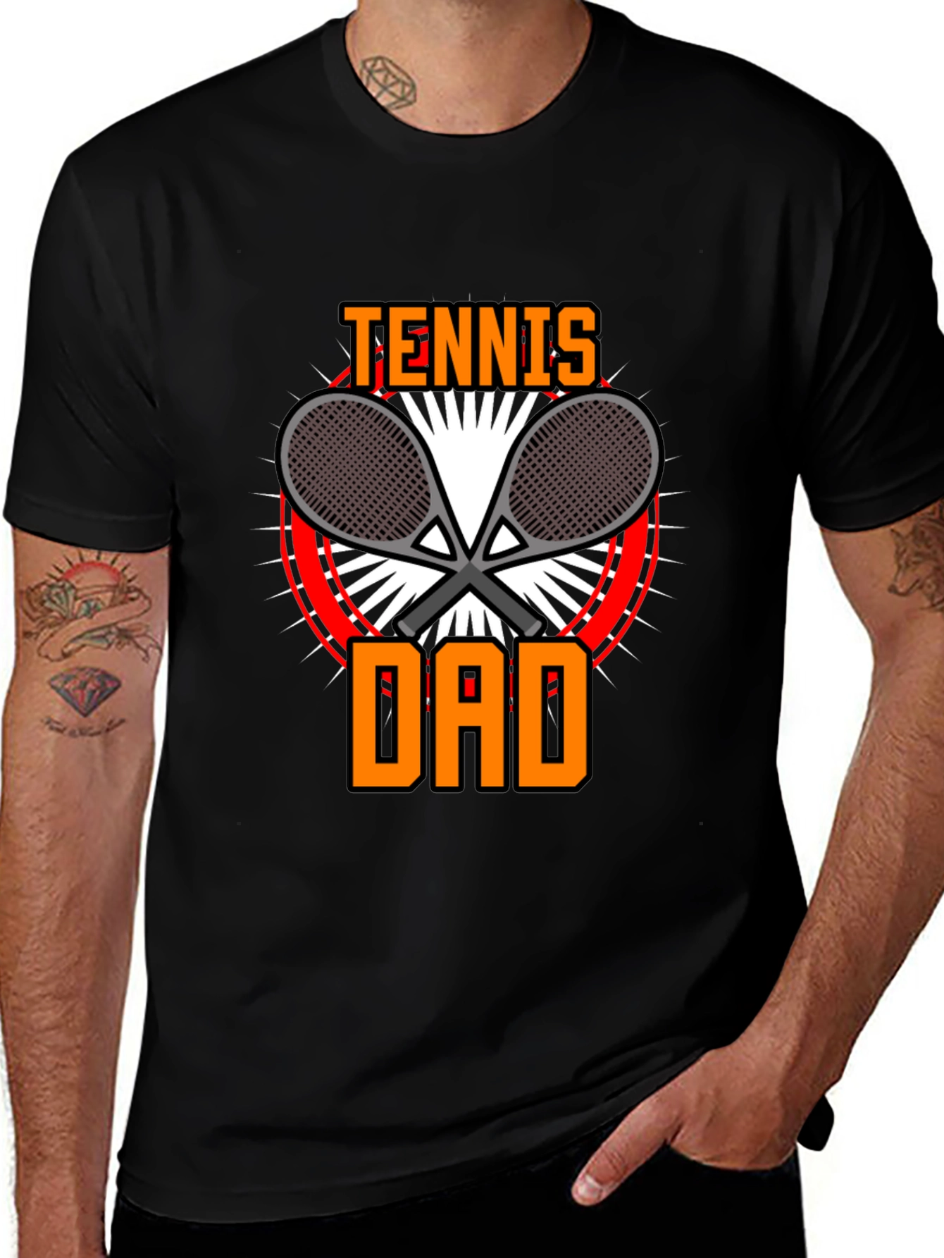 Variant 18 of Tennis Dad T-Shirt - Great Gift for Tennis Loving Fathers!