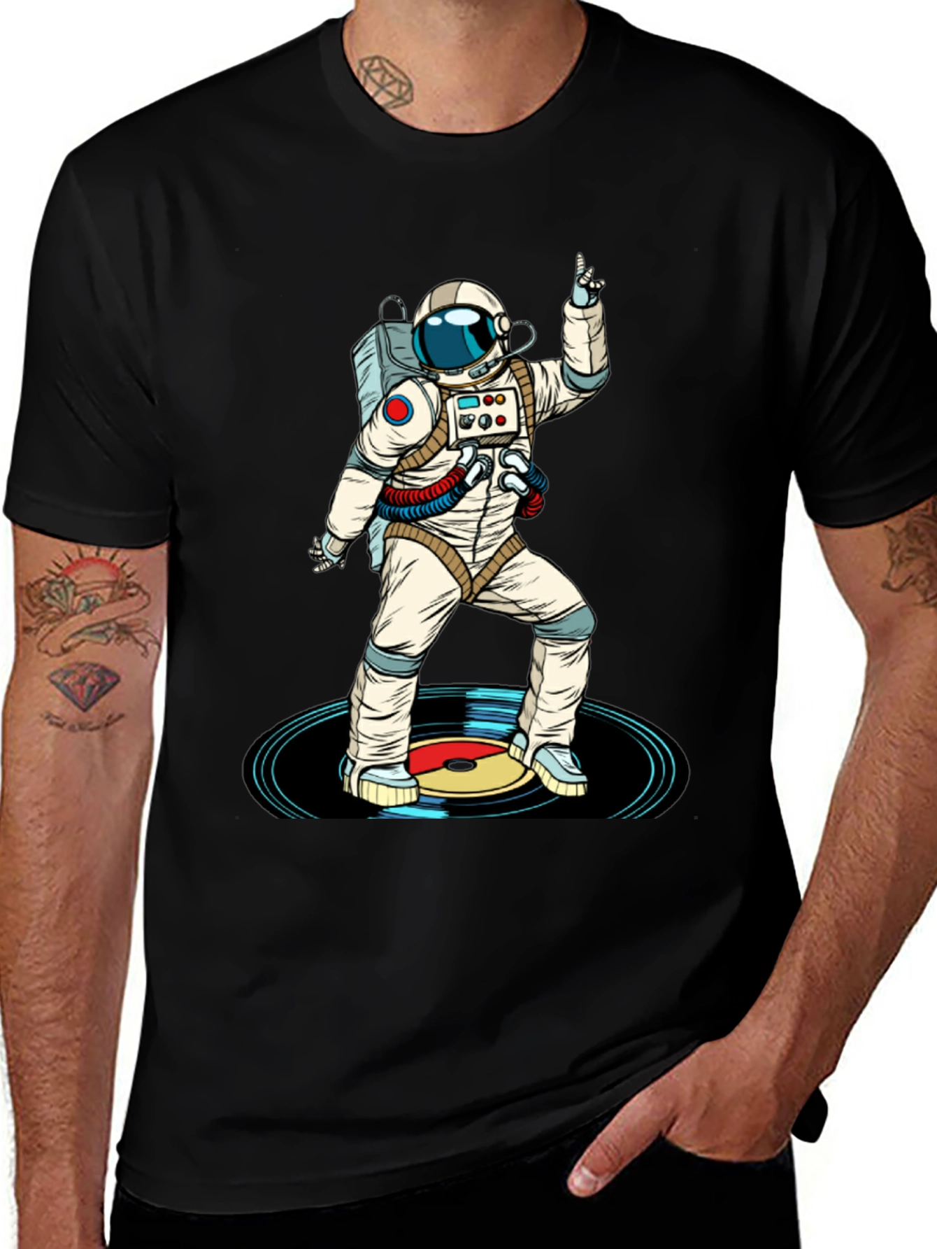 Variant 4 of Astronaut DJ Graphic T-Shirt
