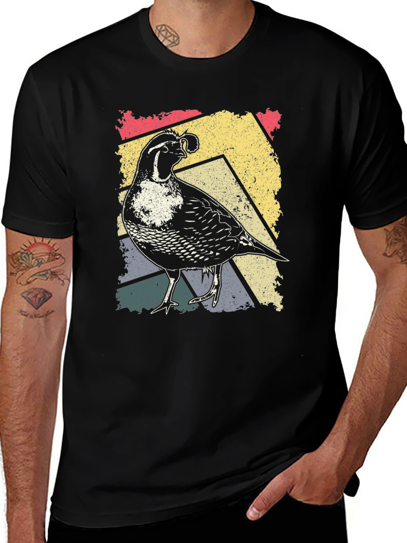 Variant 29 of Quail Graphic Tee - Retro Bird Lover T-Shirt