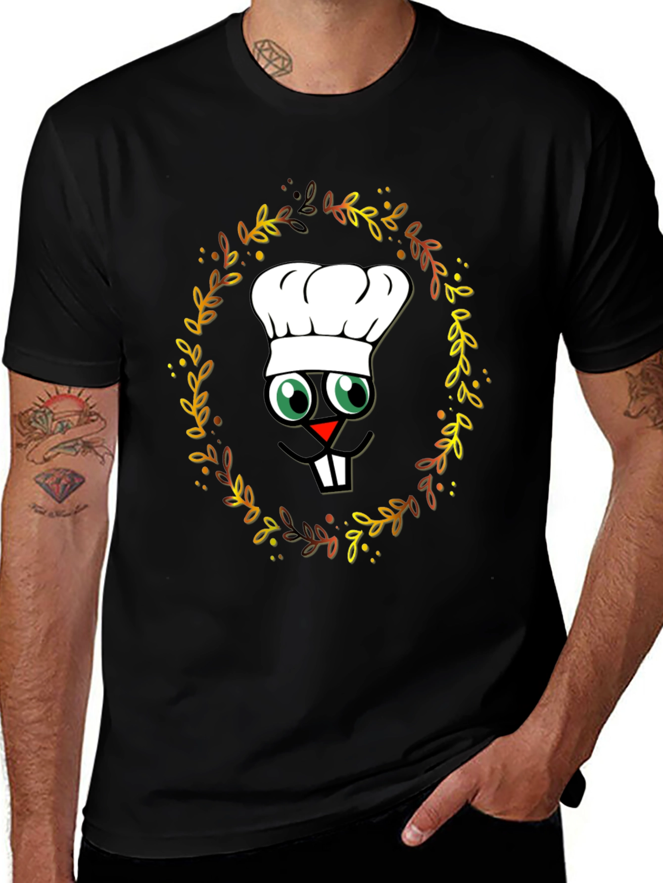 Variant 26 of Chef Turkey T-Shirt - Thanksgiving Cartoon