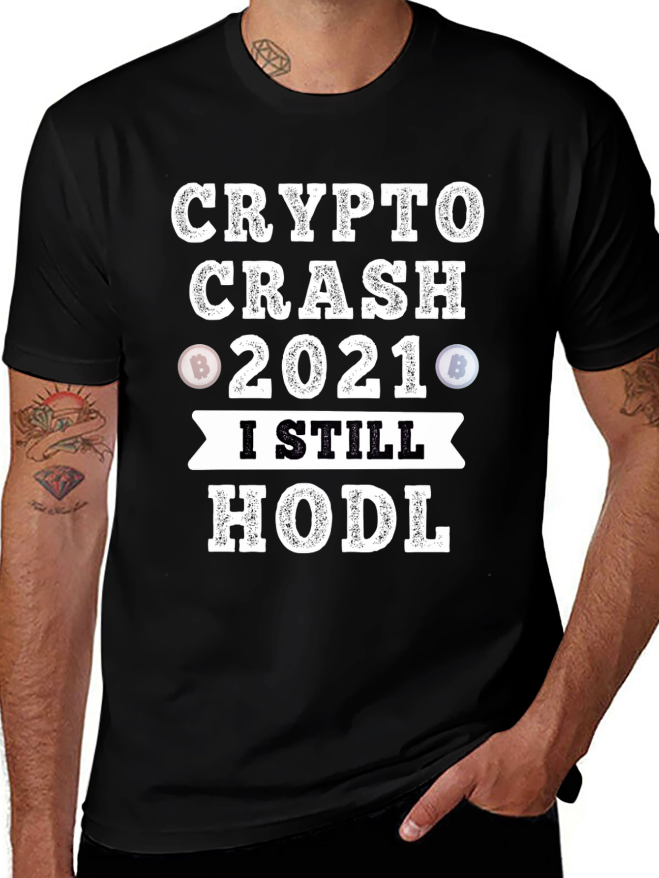 Variant 13 of Crypto Crash 2021 HODL T-Shirt