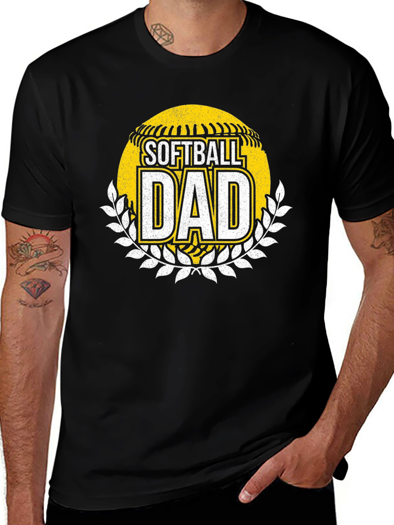 Softball Dad T-Shirt - Gift for Baseball Loving Fathers