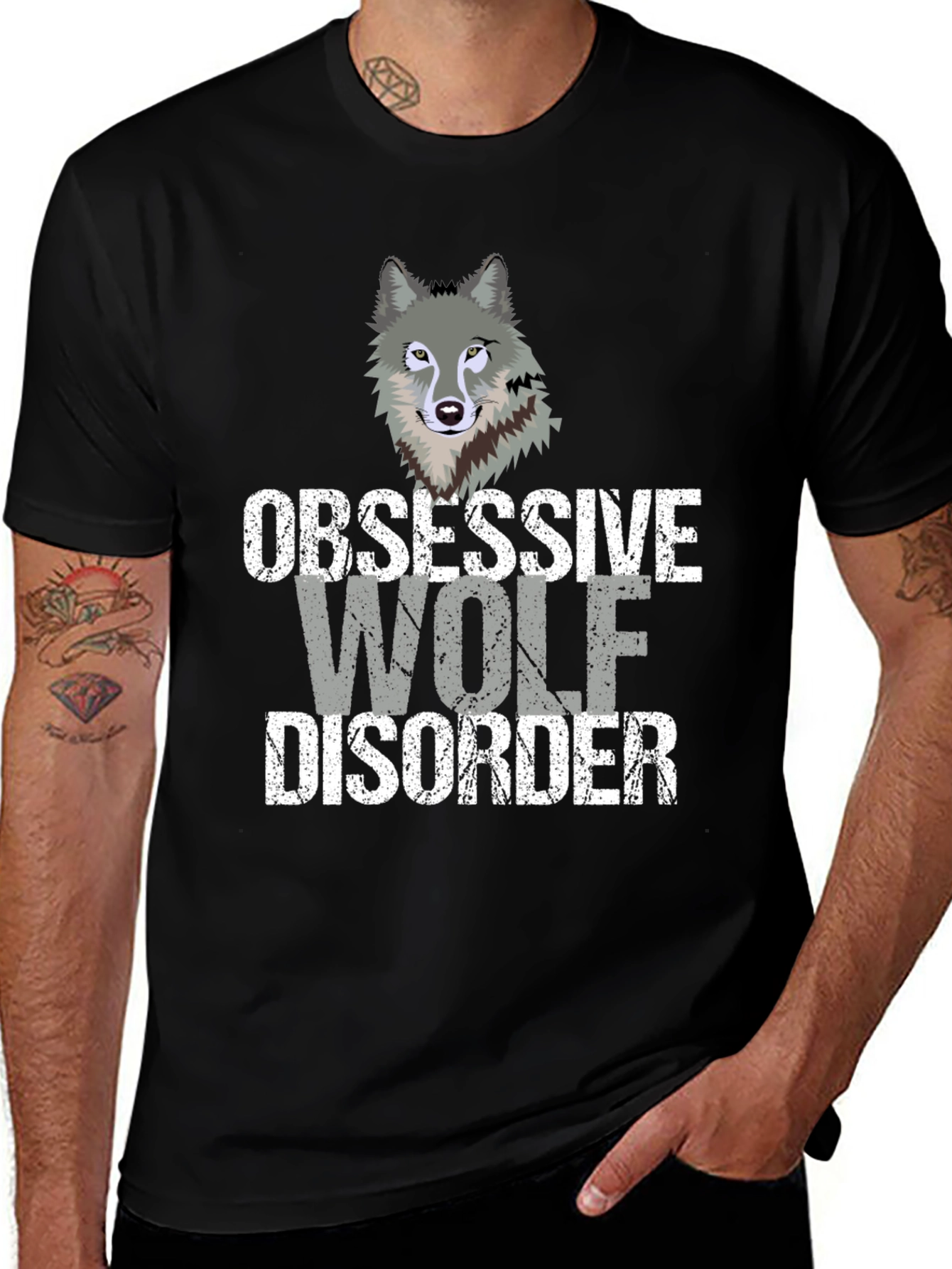 Variant 27 of Obsessive Wolf Disorder Graphic Tee