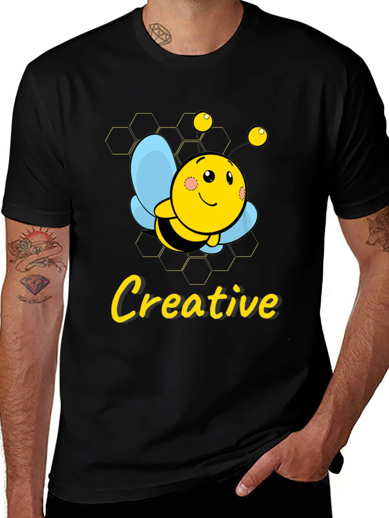 Creative Bee Graphic T-Shirt