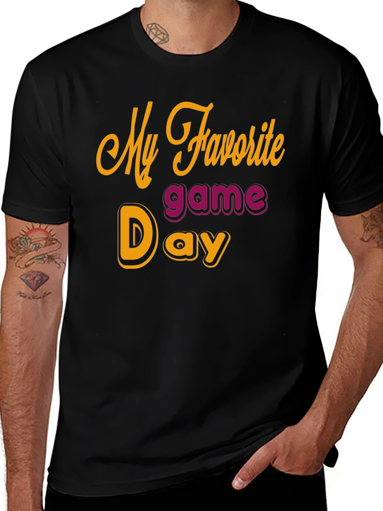 Variant 16 of My Favorite Game Day Black T-Shirt