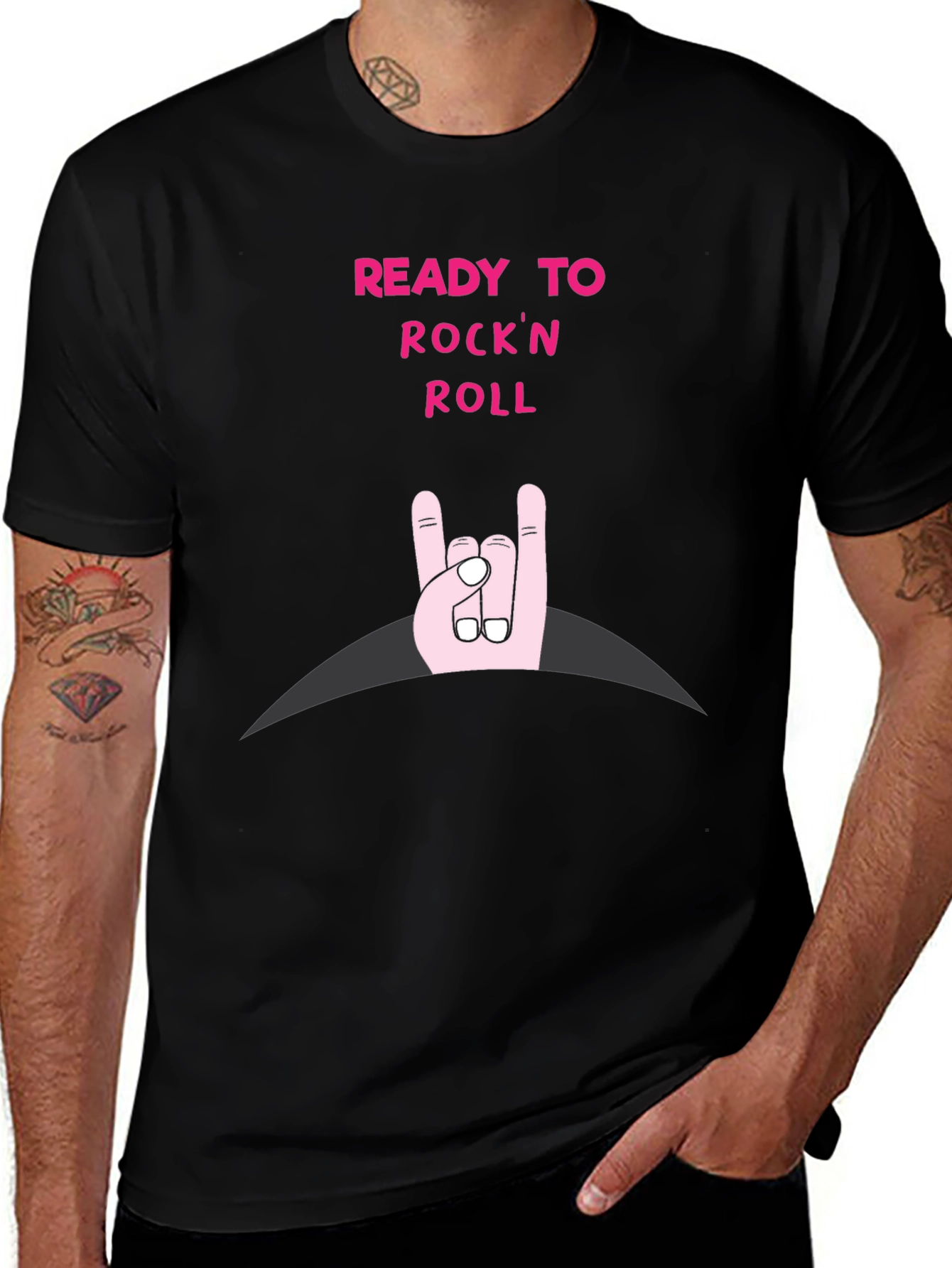 Variant 10 of Ready to Rock'n Roll Black T-Shirt