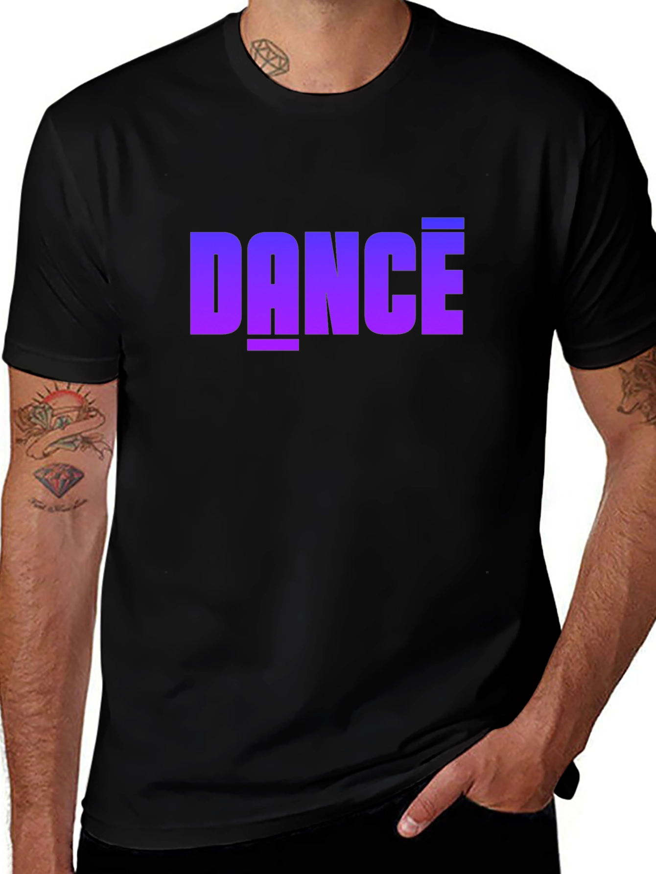 Dance Graphic Tee - Stylish Black T-Shirt
