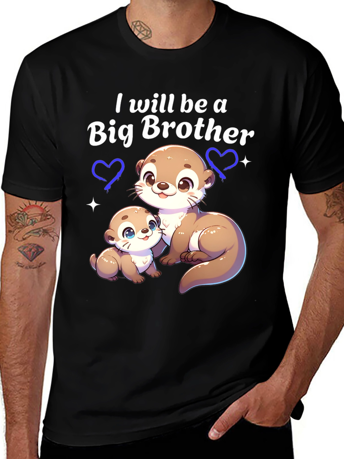 Big Brother Otter Tee - Cute Sibling Reveal Shirt