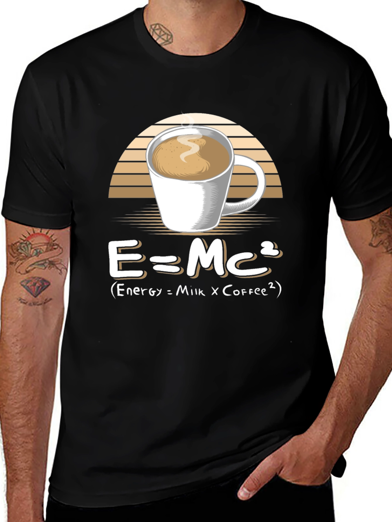 Variant 5 of E=Mc2 Coffee Formula Graphic T-Shirt