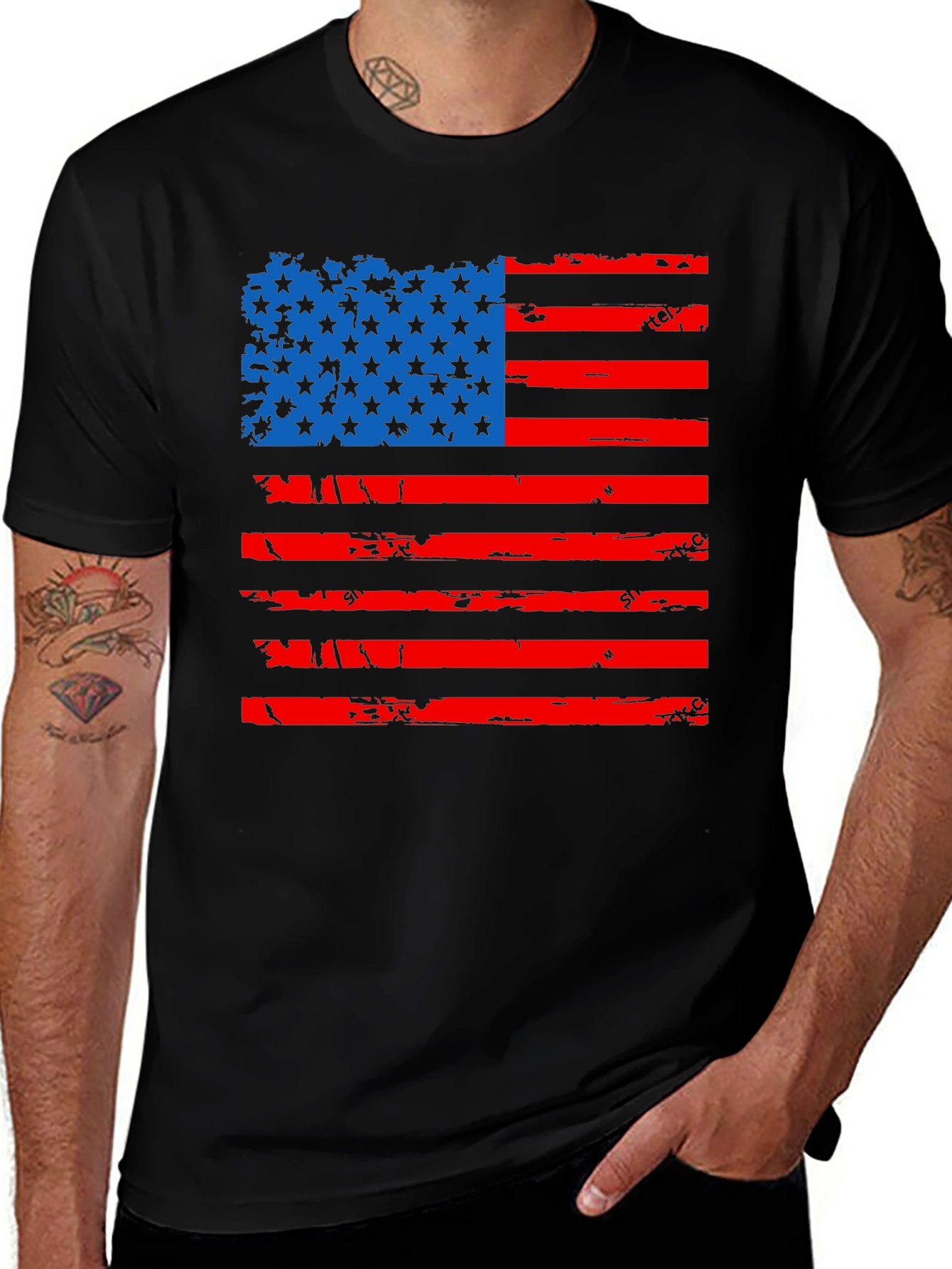 Variant 8 of American Flag Graphic Tee - Patriotic Style