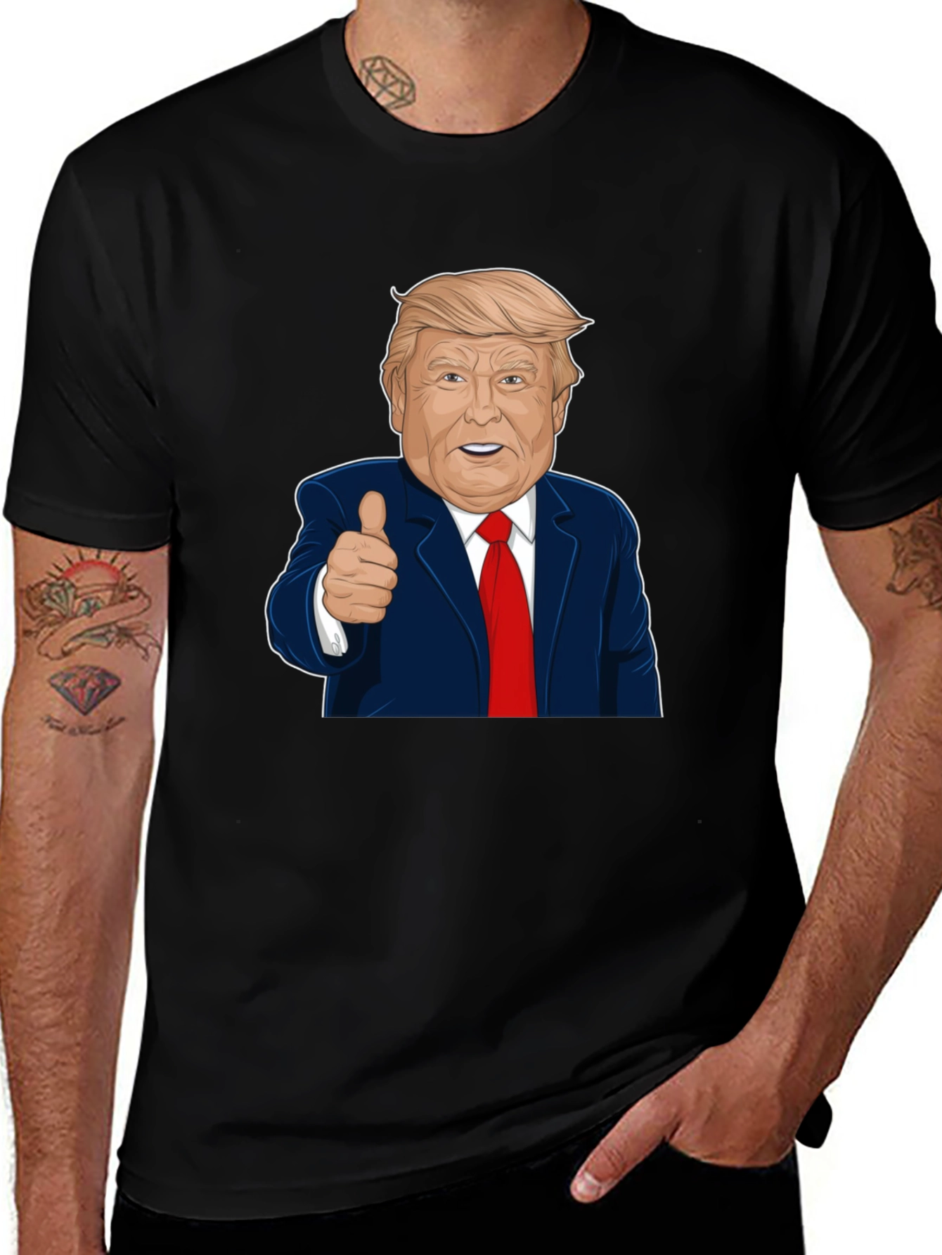 Variant 6 of Trump Thumbs Up Graphic Tee - Political Humor T-Shirt