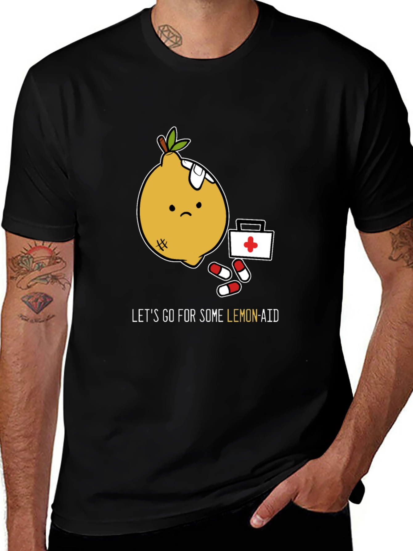 Variant 3 of Funny Lemon Aid T-Shirt - Get Well Soon
