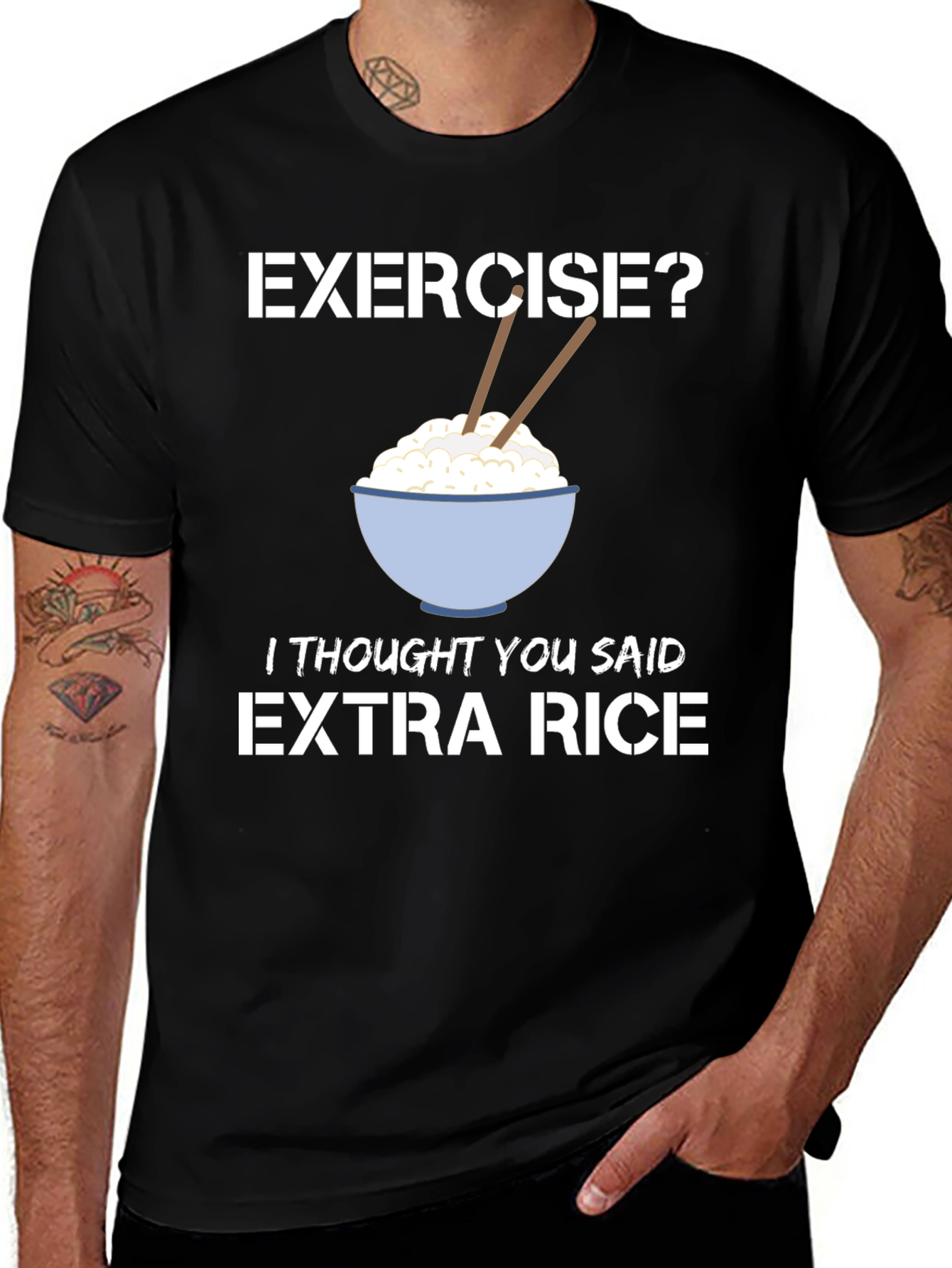 Variant 27 of Extra Rice Funny Foodie T-Shirt