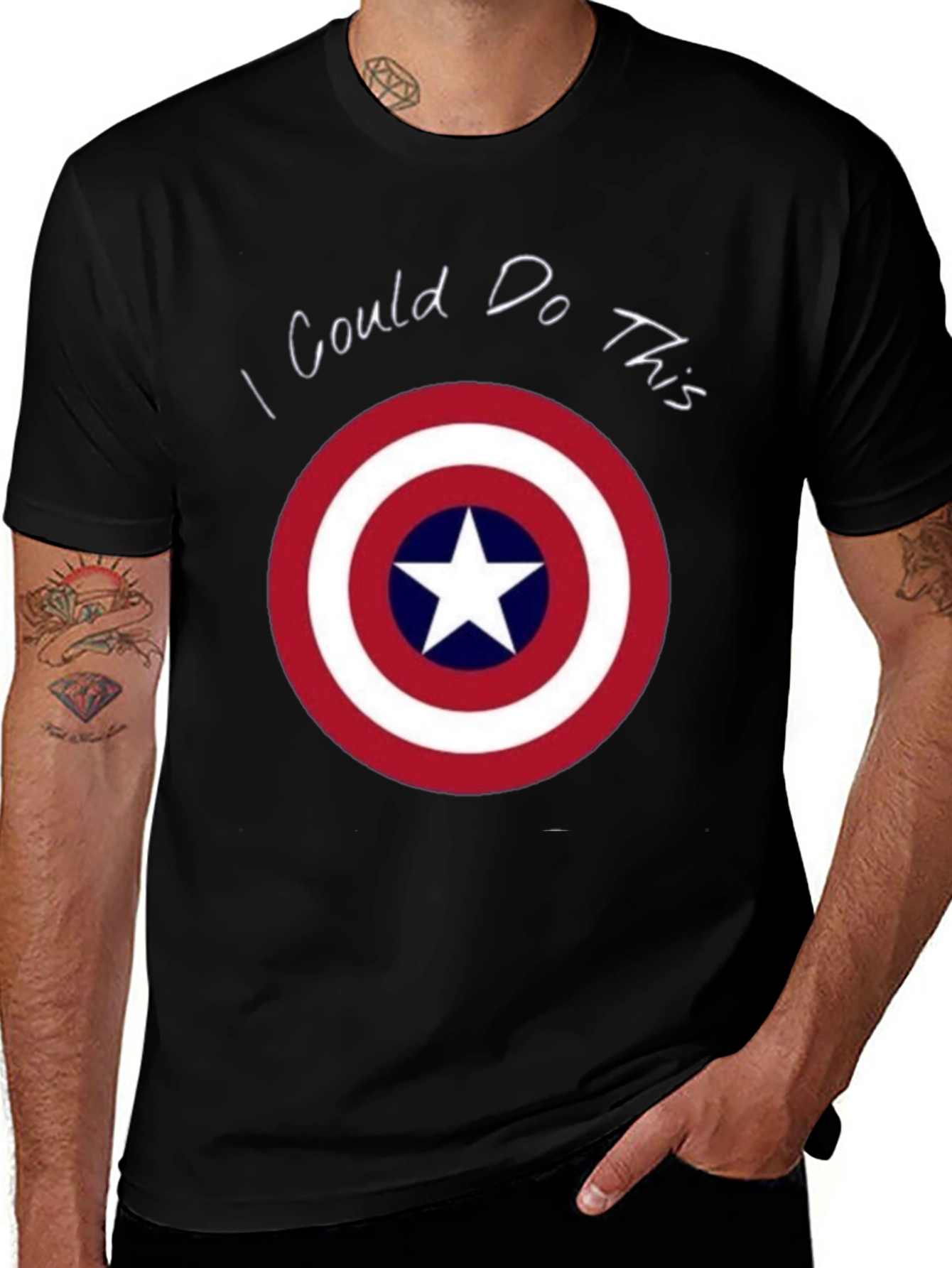 Captain America Shield T-Shirt - "I Could Do This"