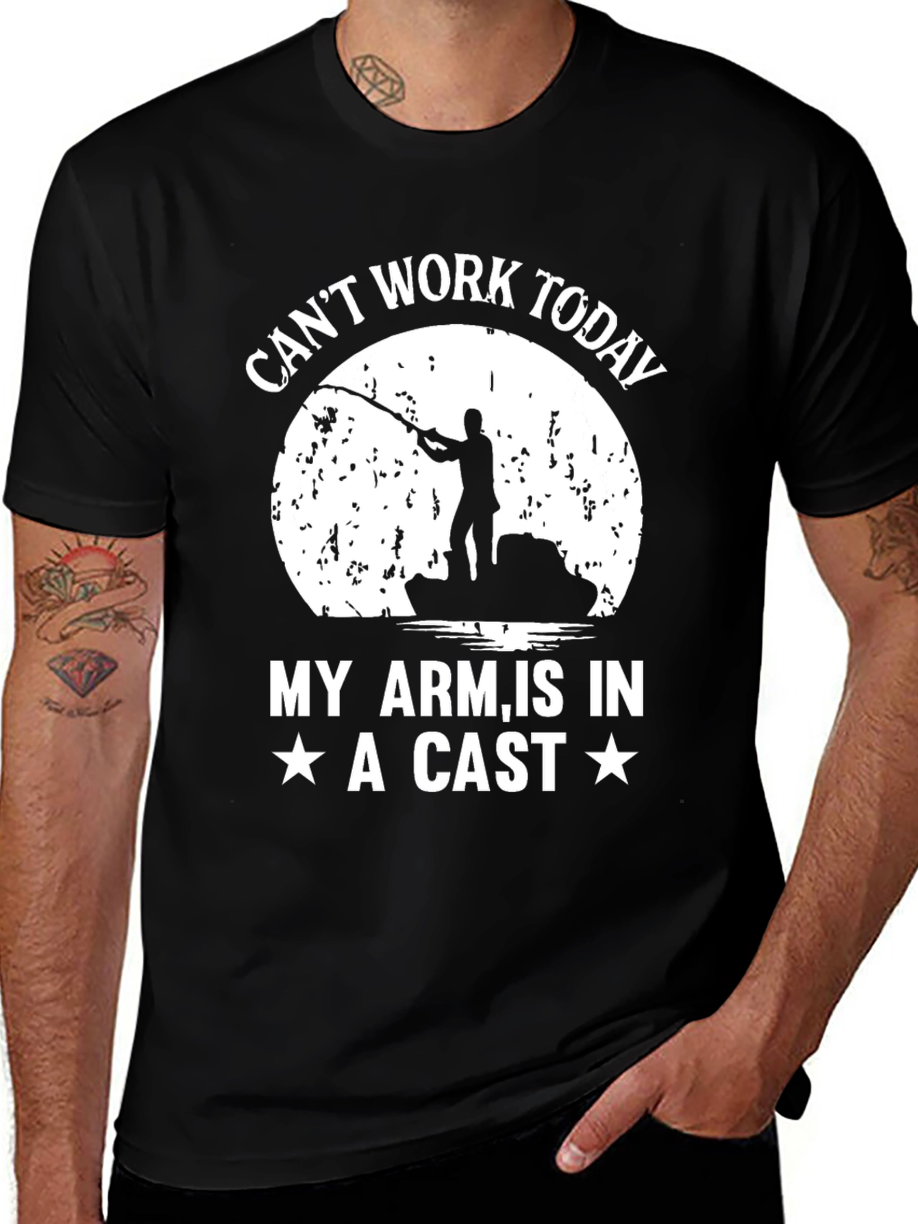Variant 13 of Can't Work Today Fishing T-Shirt