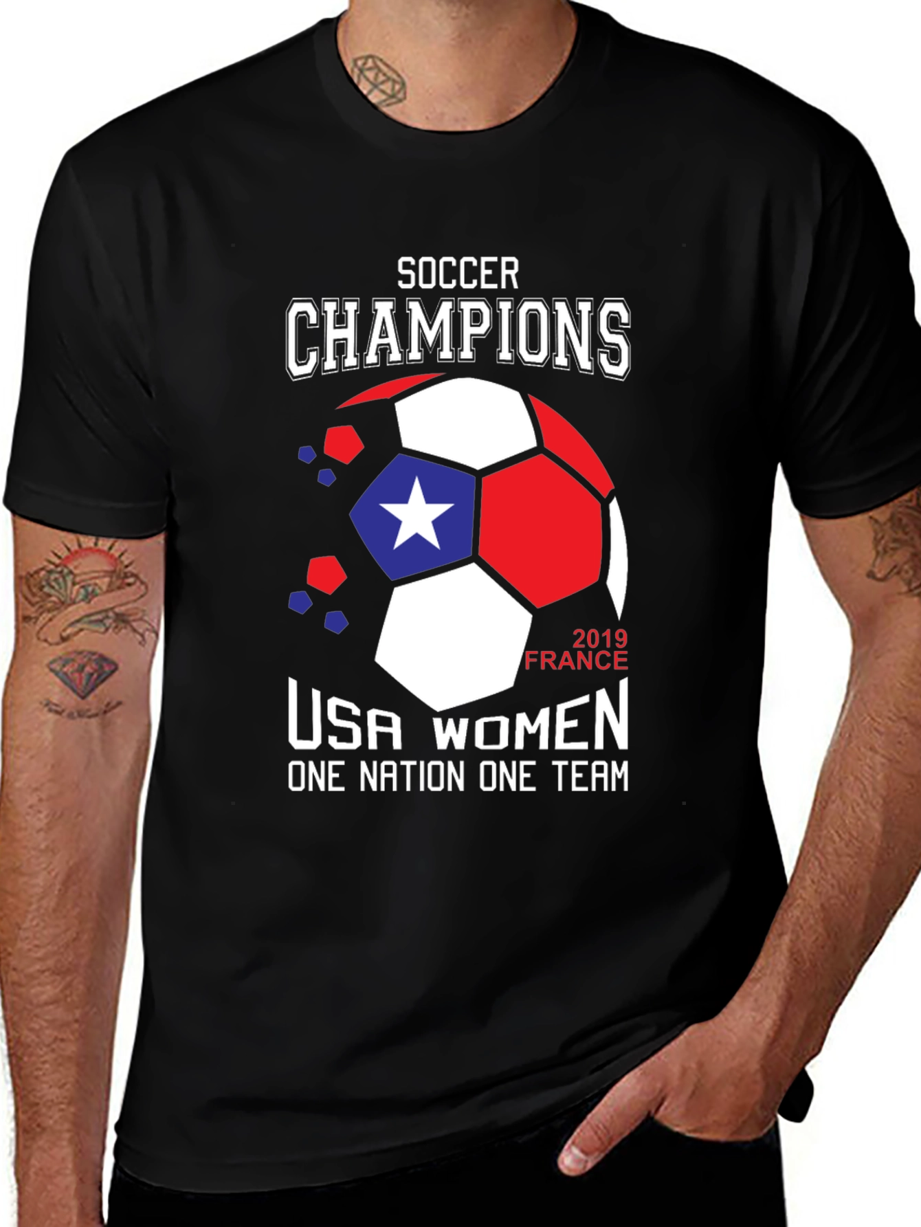 Variant 19 of USA Women's Soccer Champions T-Shirt