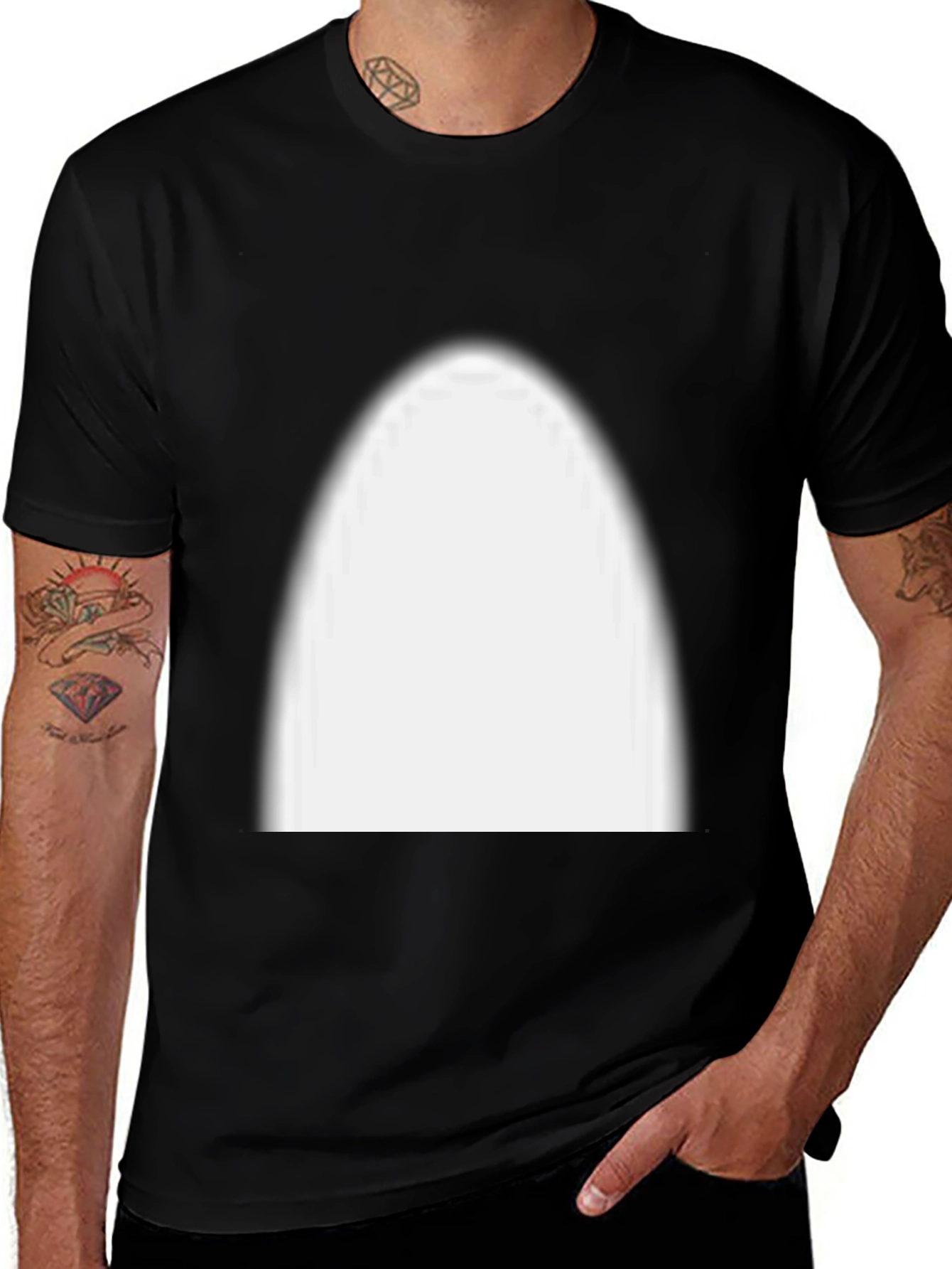 Variant 4 of Mens Black Short Sleeve Crew Neck T-Shirt