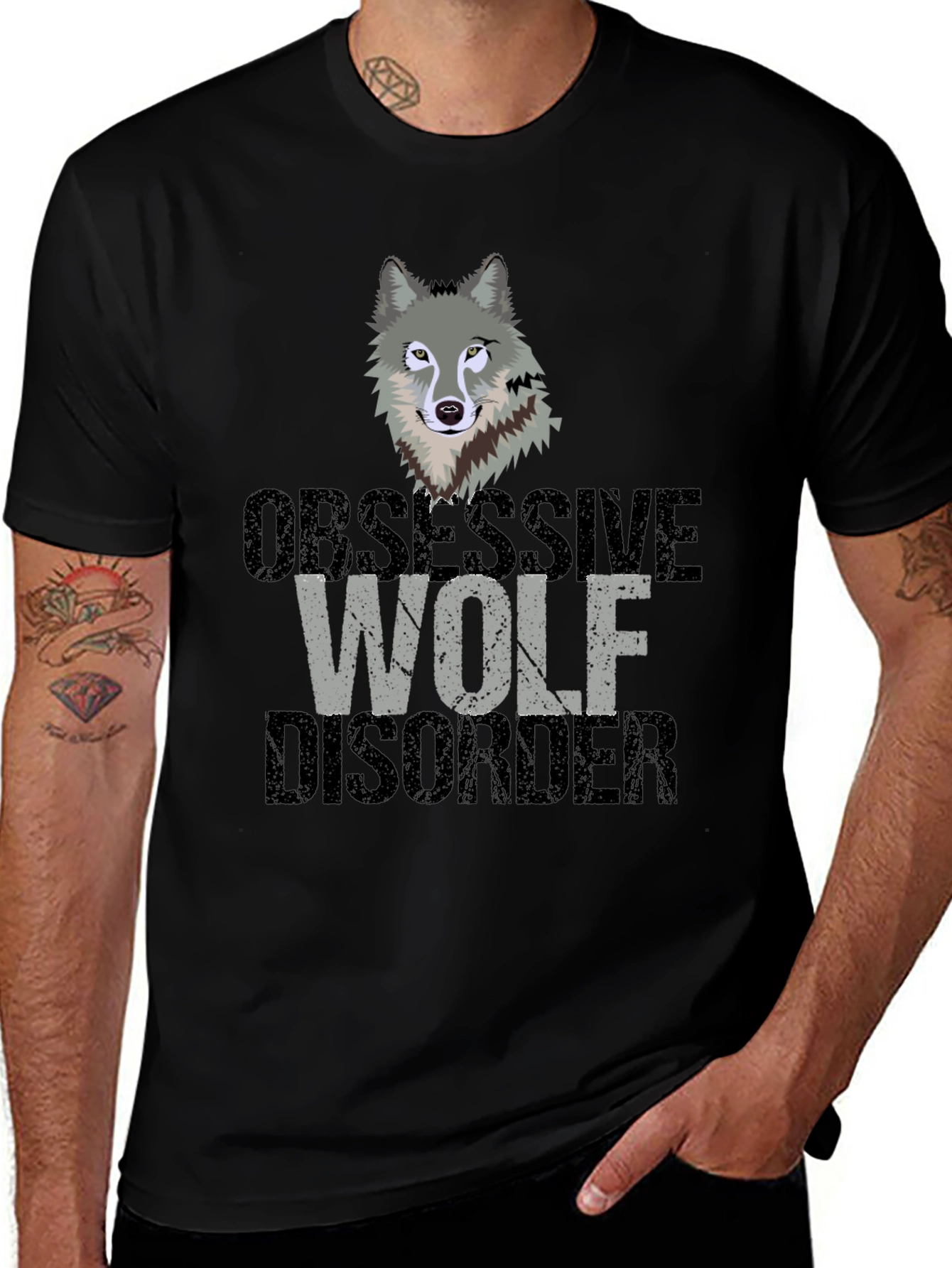 Variant 2 of Obsessive Wolf Disorder T-Shirt - Men's Graphic Tee